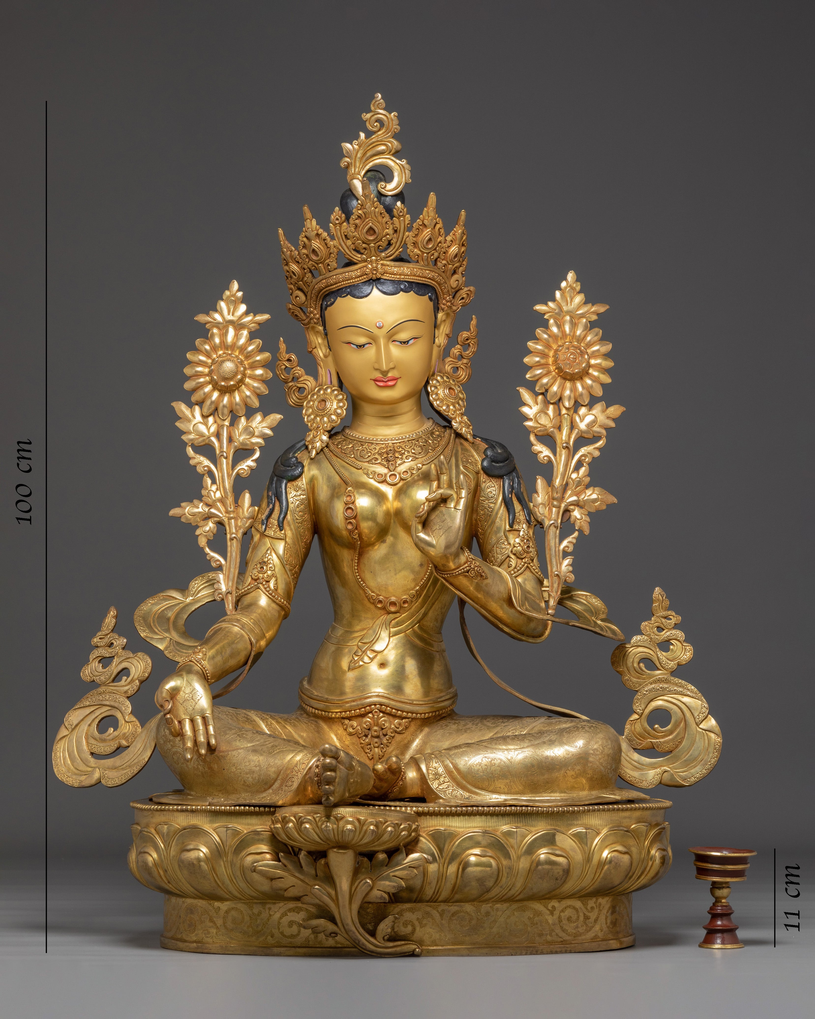 Radiant Statue of Green Tara | Shyama Tara - Mother of Liberation