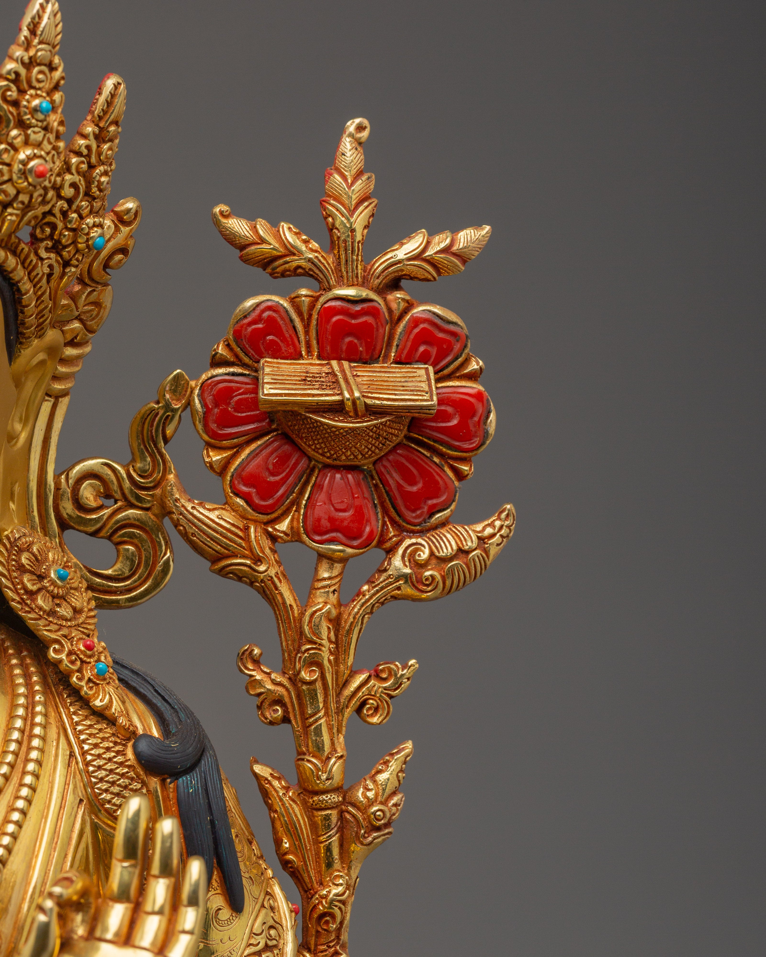 Dharma Protector Manjushri Sculpture | Bodhisattva of Knowledge