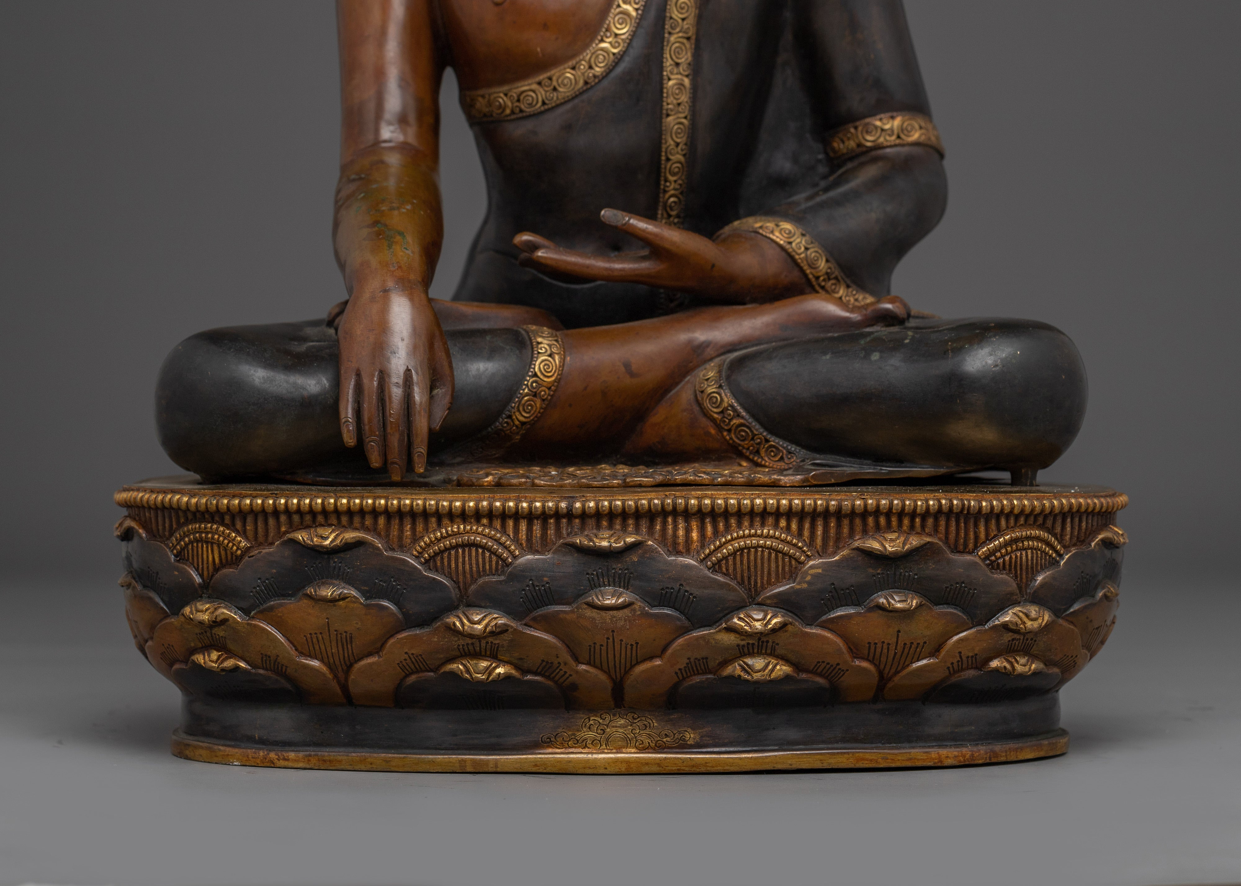 Copper Sculpture Shakyamuni Buddha Statue | Enlightenment Home Art