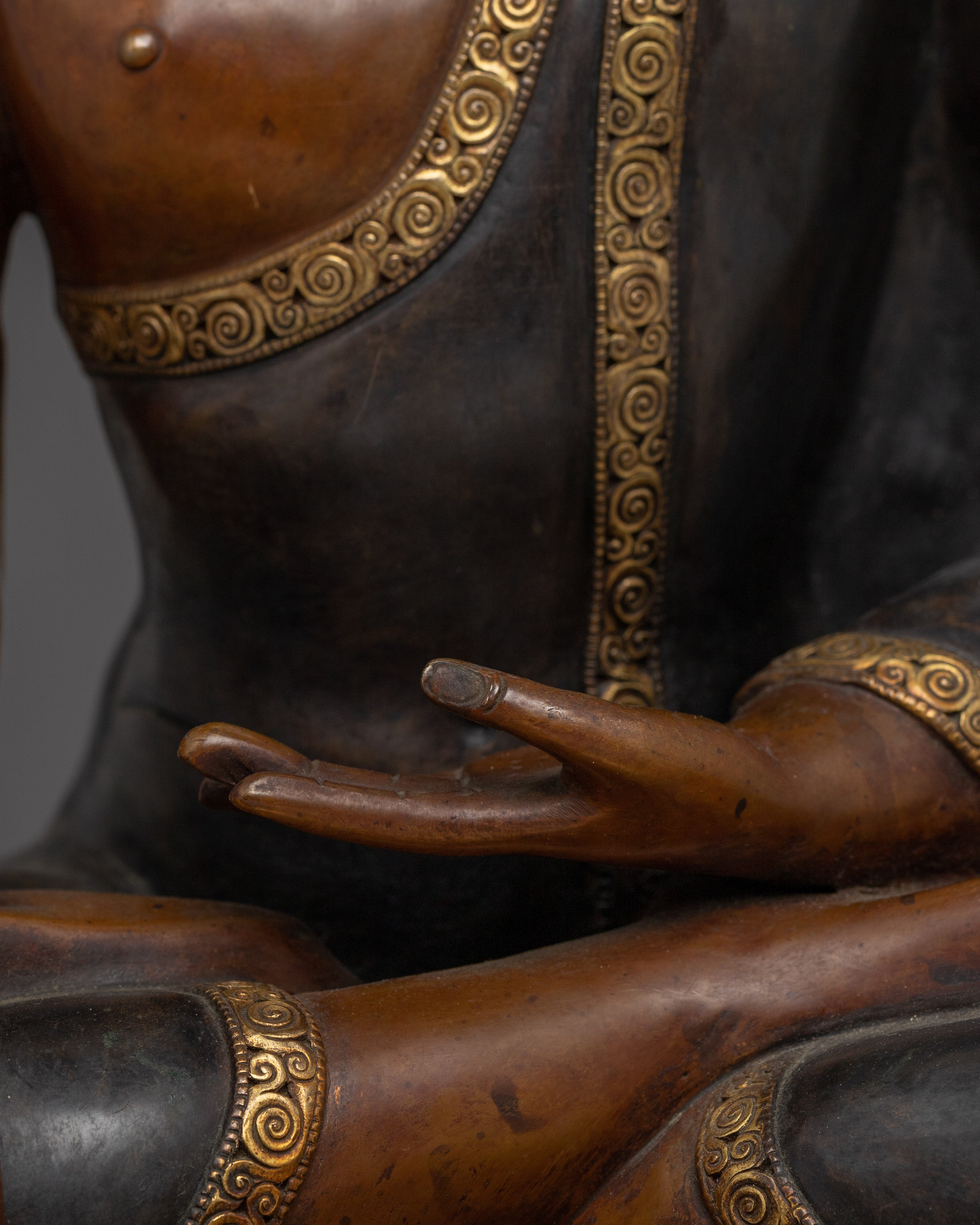 Copper Sculpture Shakyamuni Buddha Statue | Enlightenment Home Art