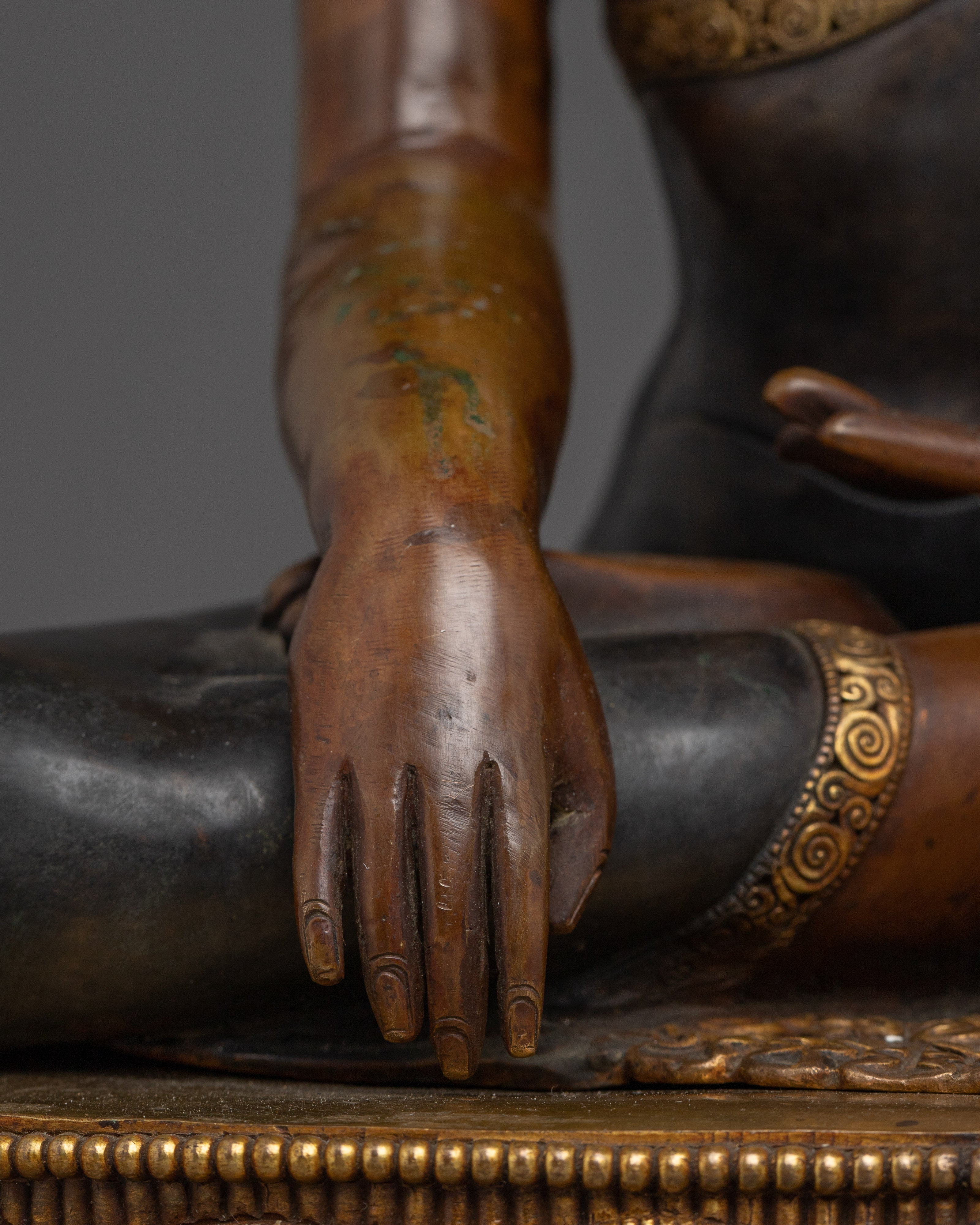 Copper Sculpture Shakyamuni Buddha Statue | Enlightenment Home Art