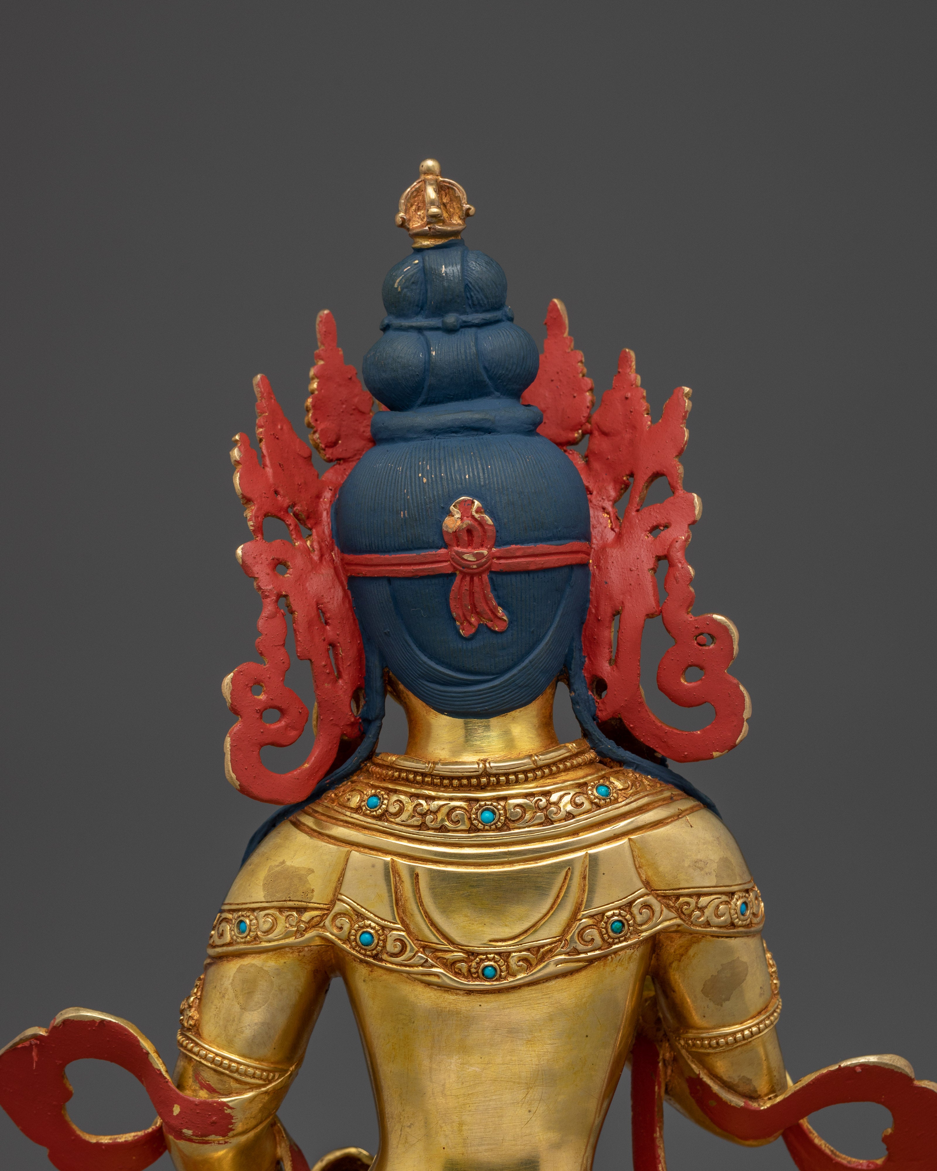 Vajrasattva statue in Gold and Copper | Buddhist Deity of Purification