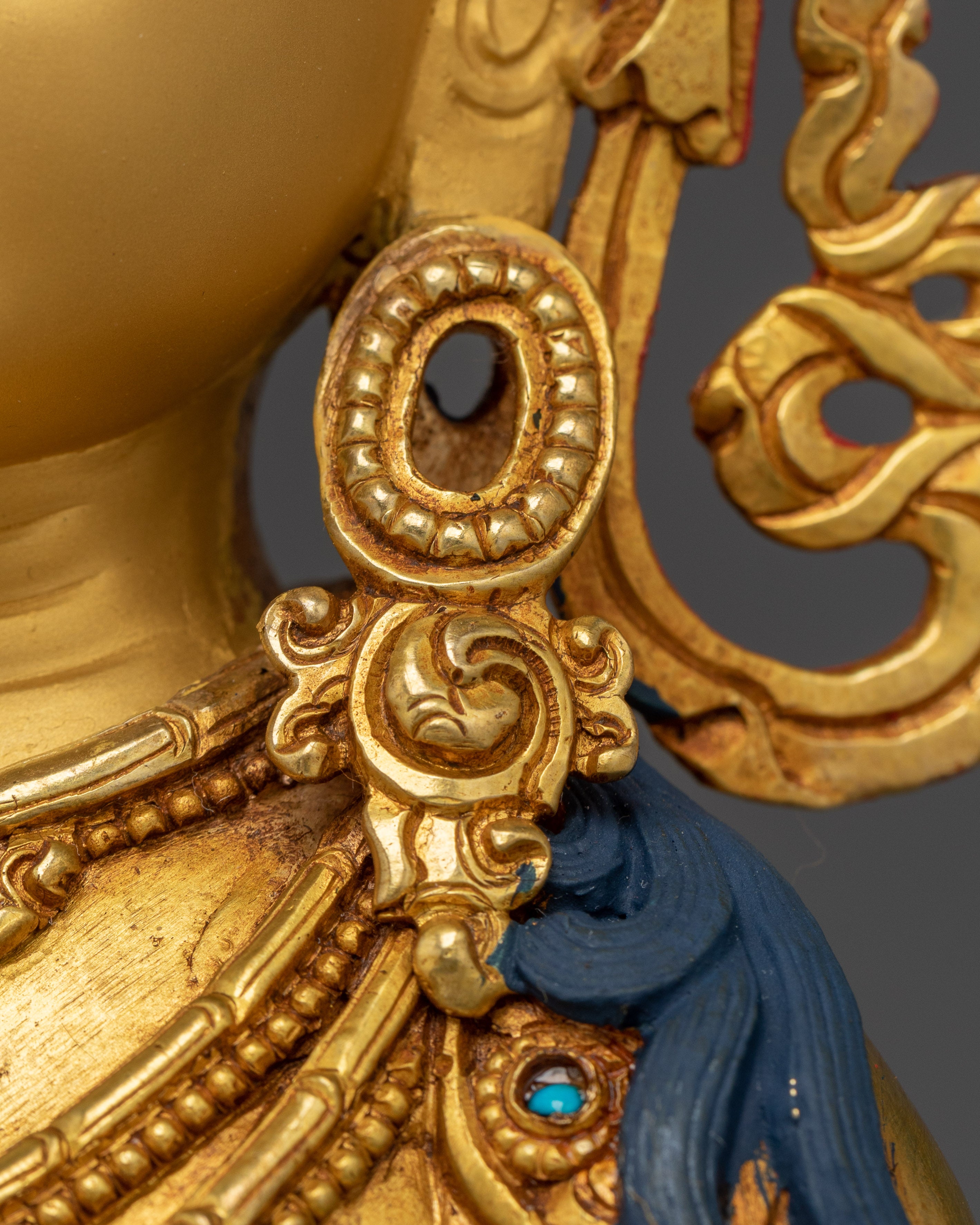 Vajrasattva statue in Gold and Copper | Buddhist Deity of Purification