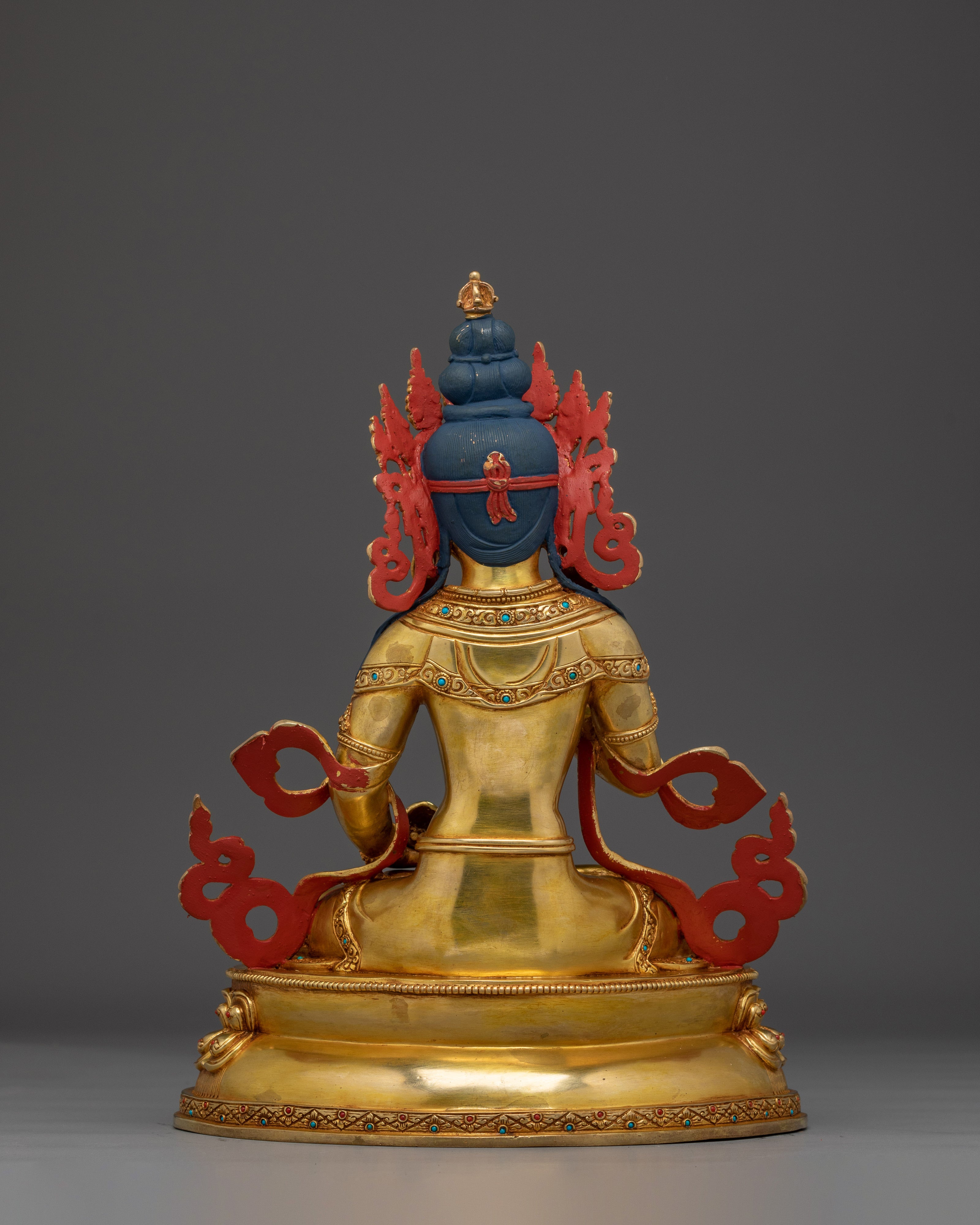 Vajrasattva statue in Gold and Copper | Buddhist Deity of Purification