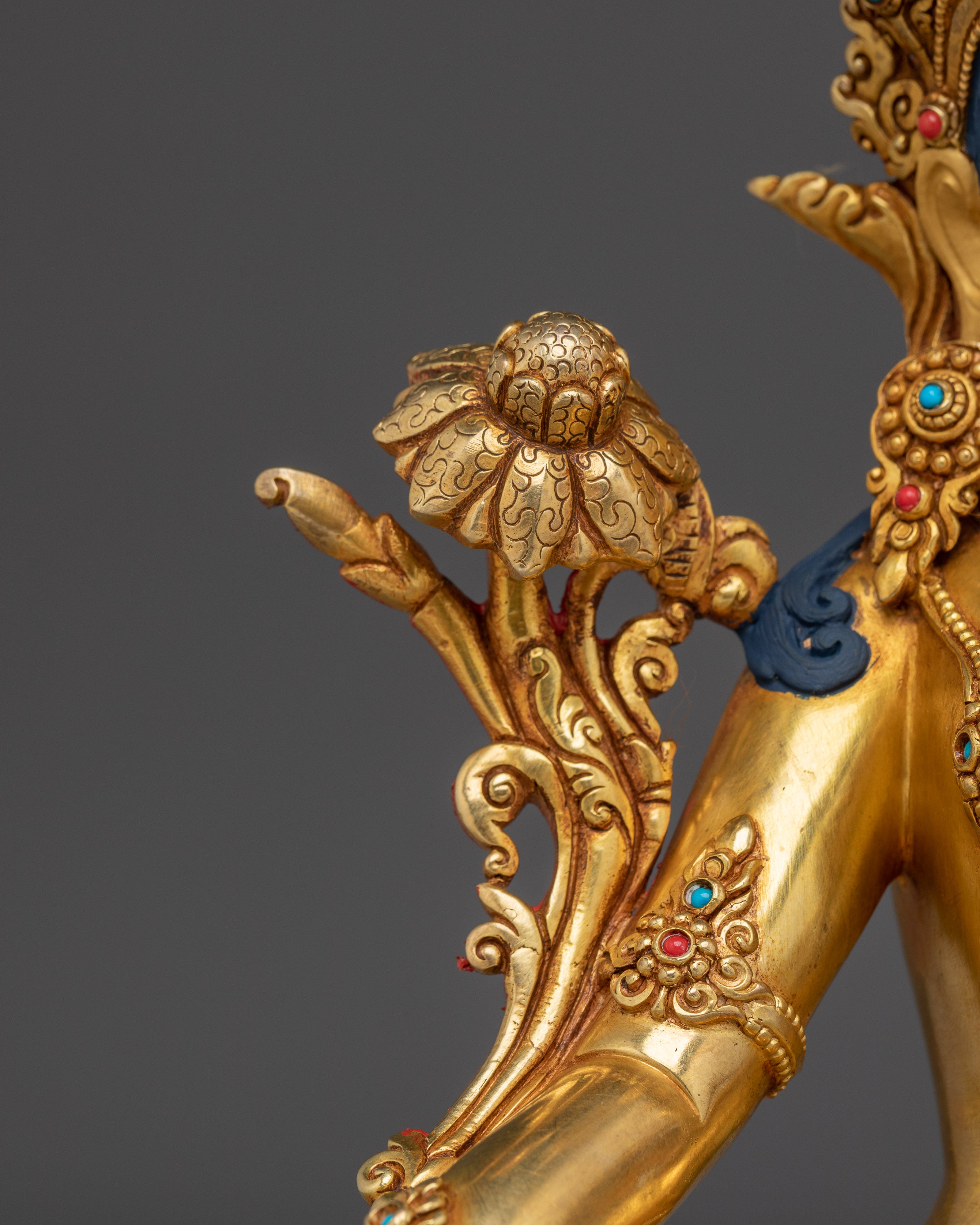 Divine Feminine Green Tara Goddess Sculpture | Deity for Protection