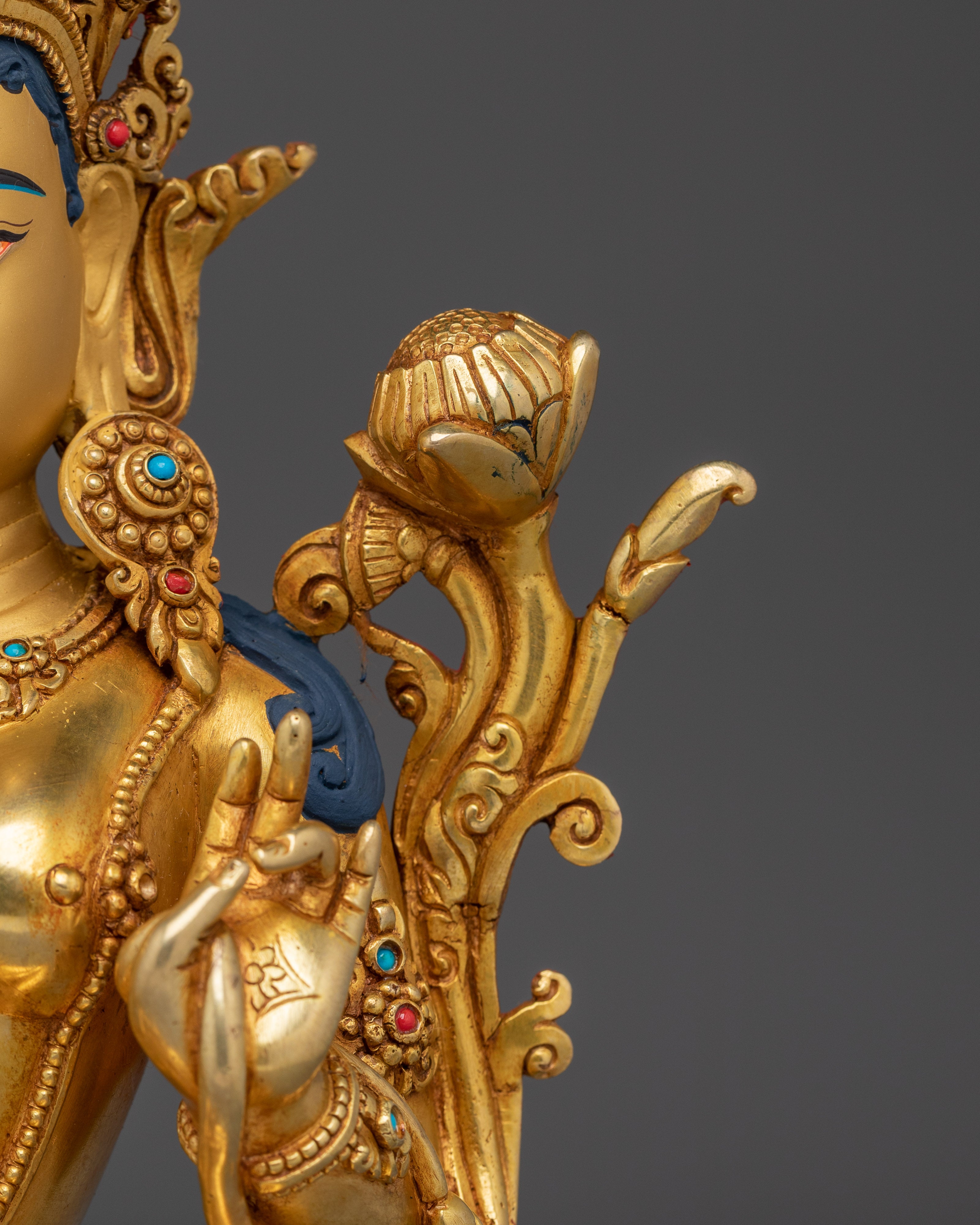 Divine Feminine Green Tara Goddess Sculpture | Deity for Protection