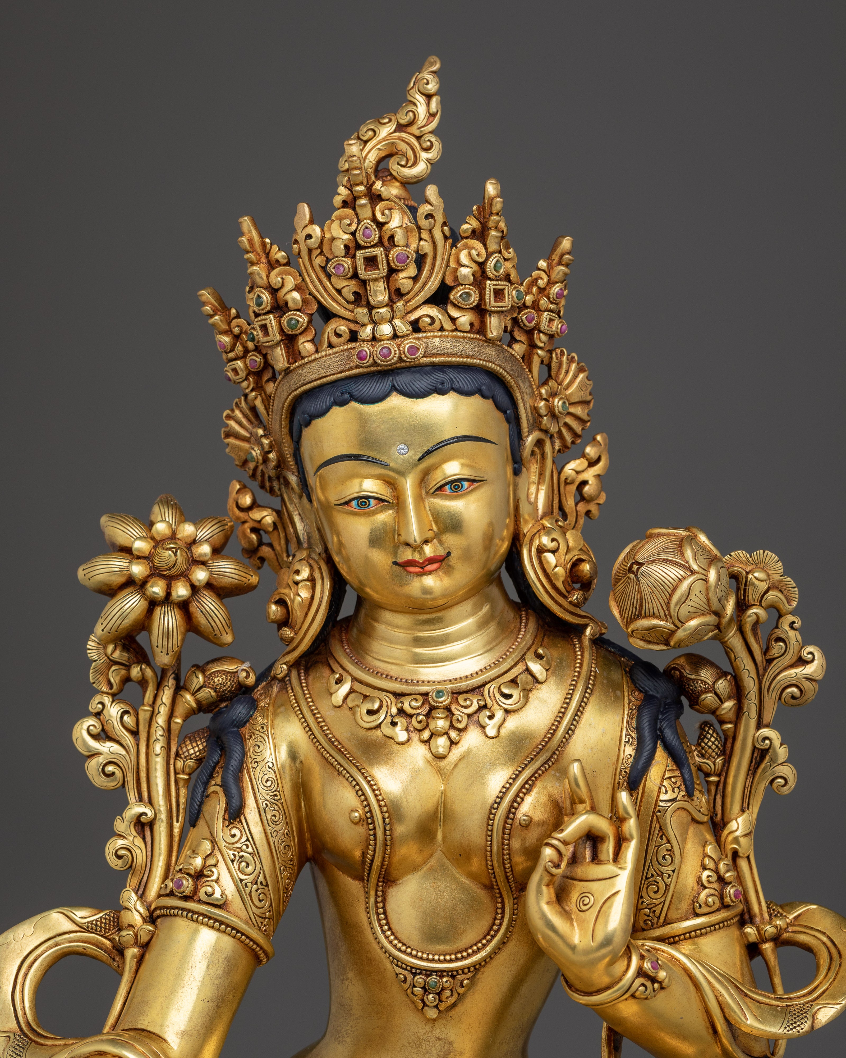 Green Tara Statue Goddess of Compassion | Healing and Protection Deity