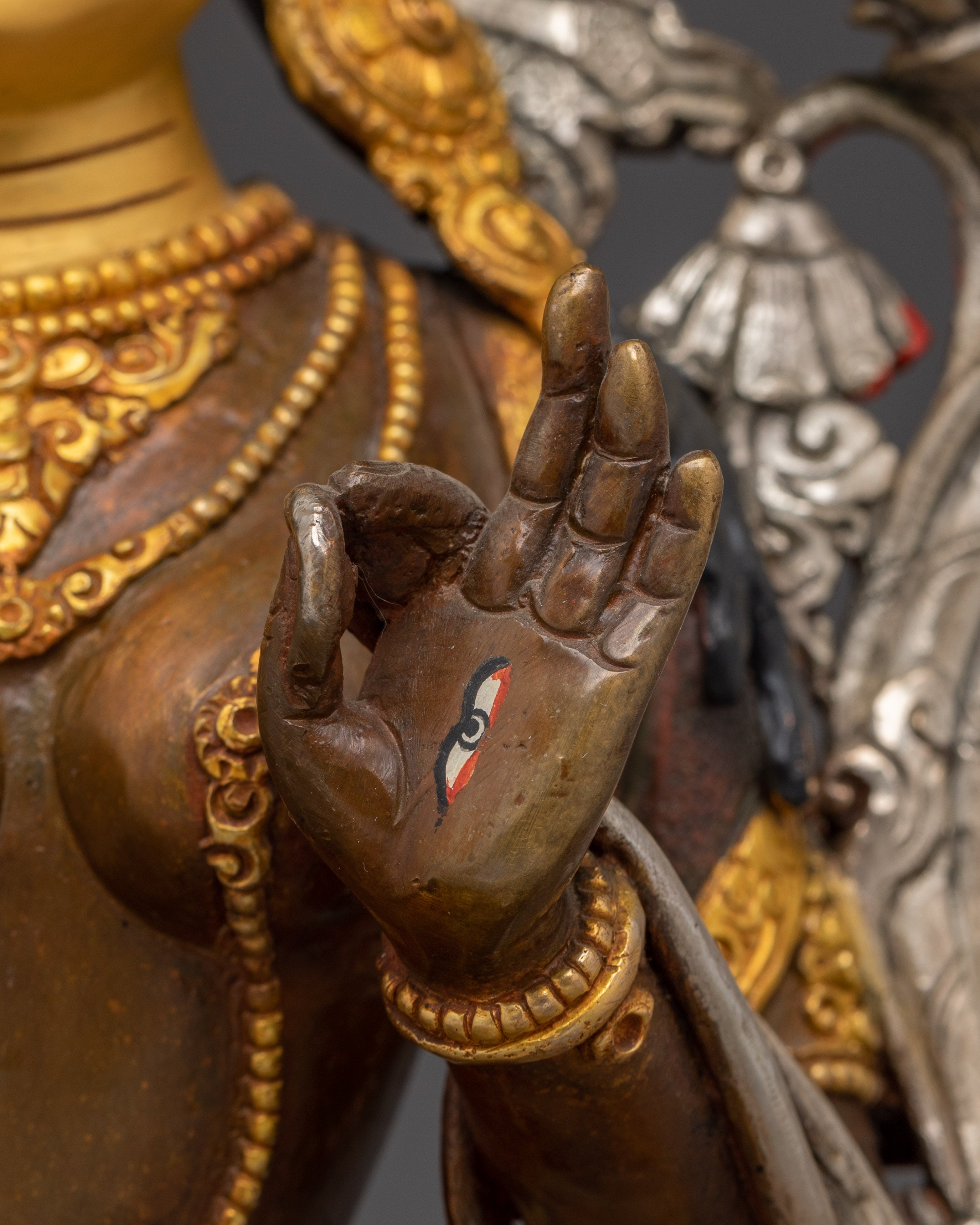 Handmade Nepalese Art of White Tara | Compassionate Protector