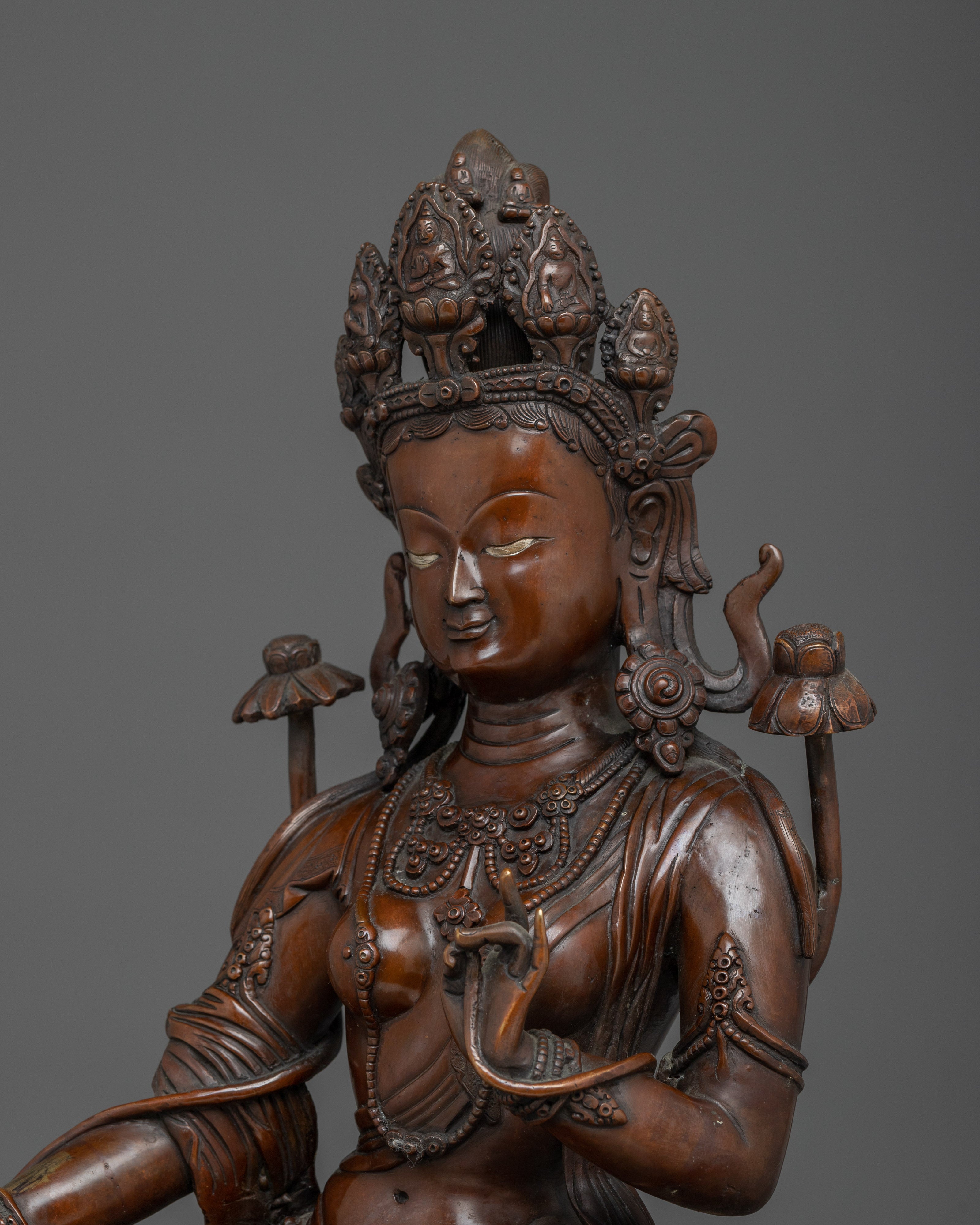 Enlightened Protector Green Tara Statue | Swift Protector Tara