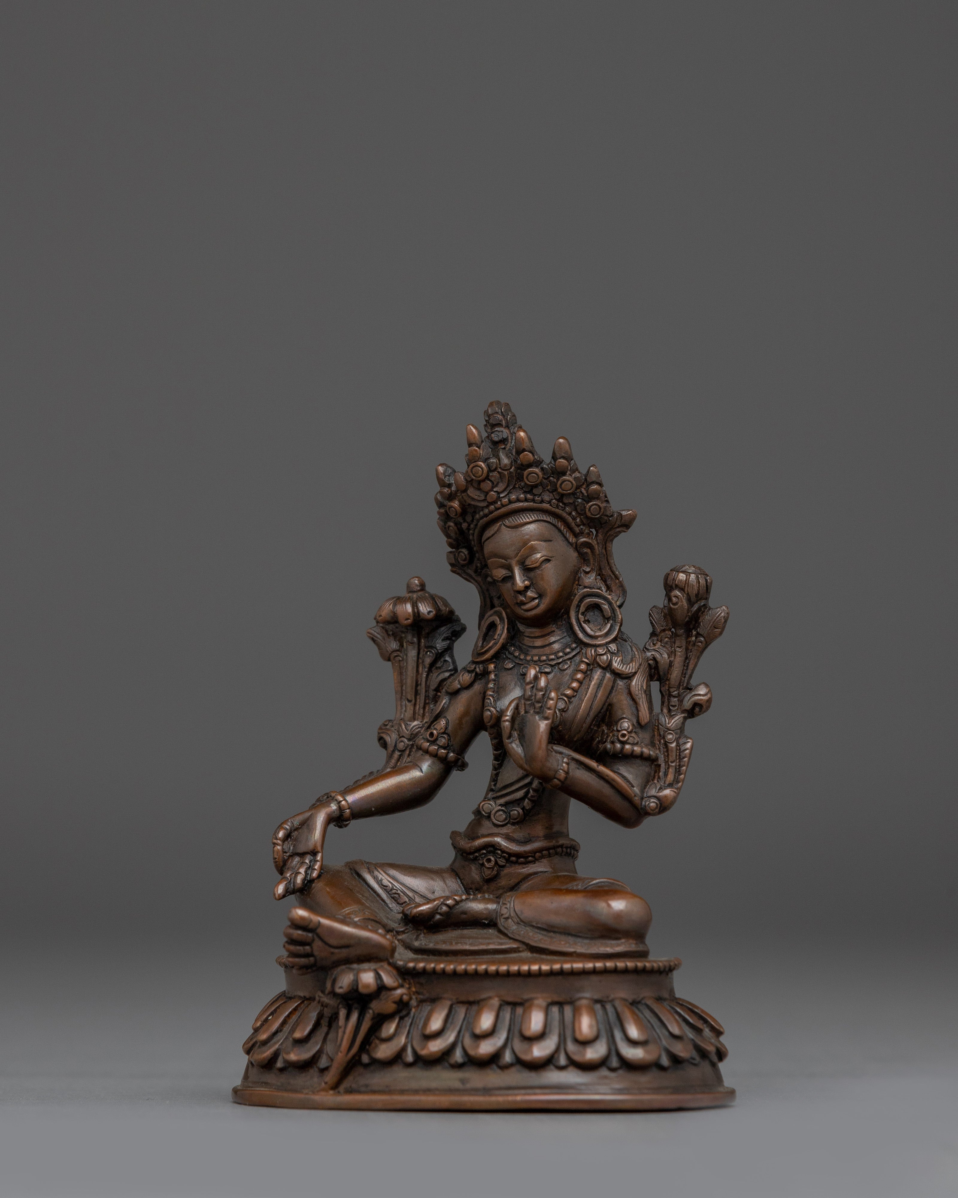 Tibetan Shyama Tara Statue | Also known as Green Tara