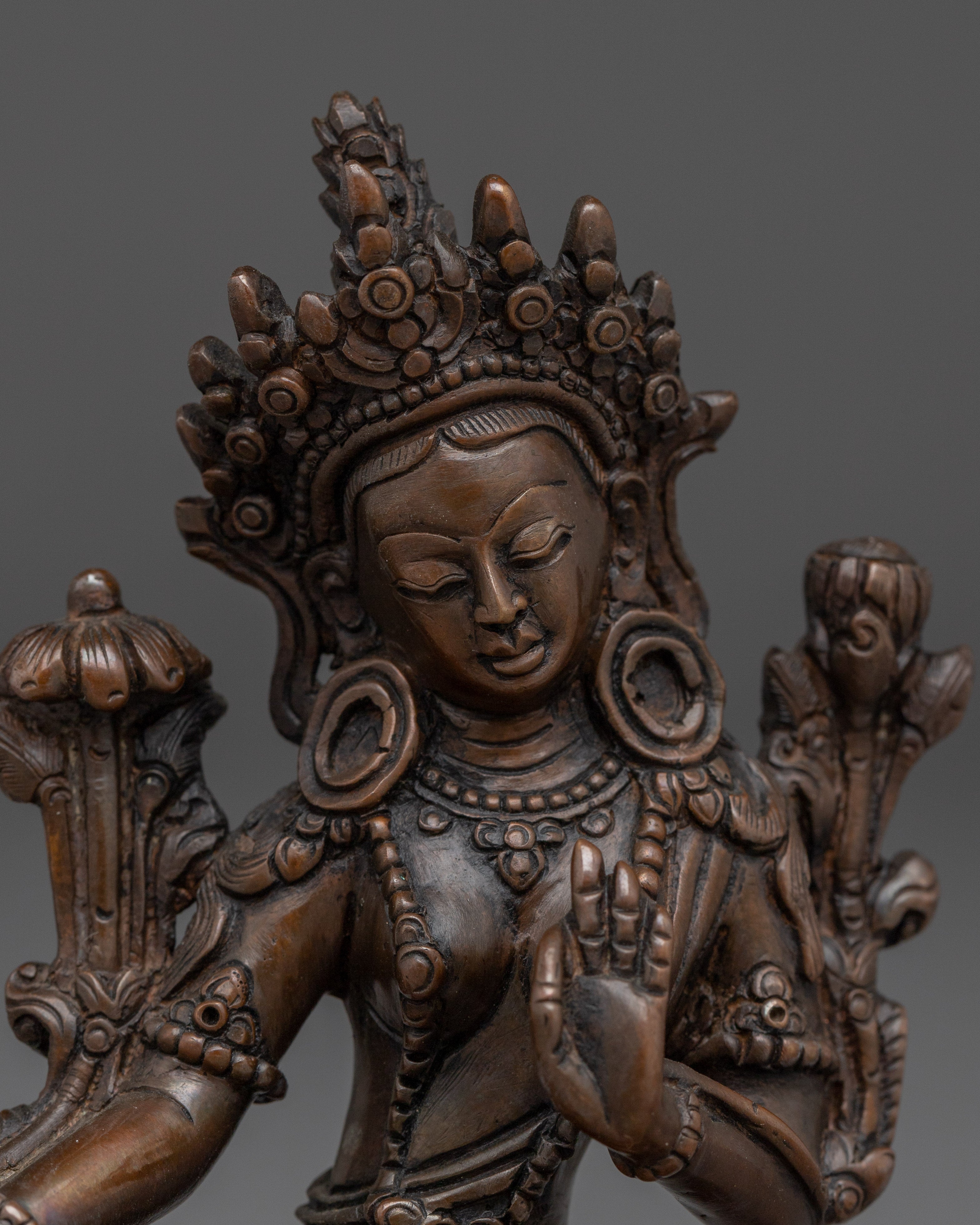 Tibetan Shyama Tara Statue | Also known as Green Tara