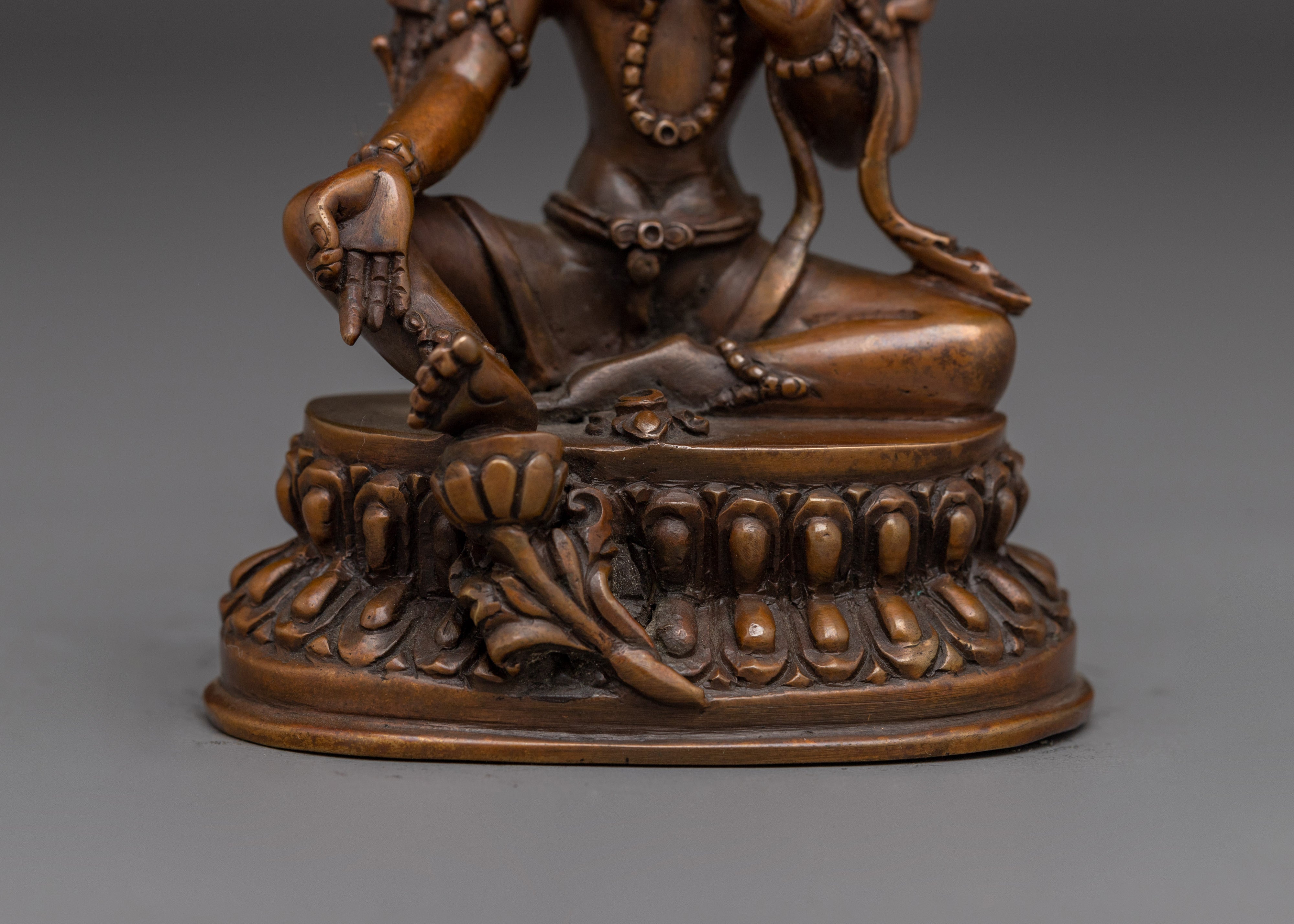 Handmade Nepalese Artwork of Green Tara | Goddess of compassion