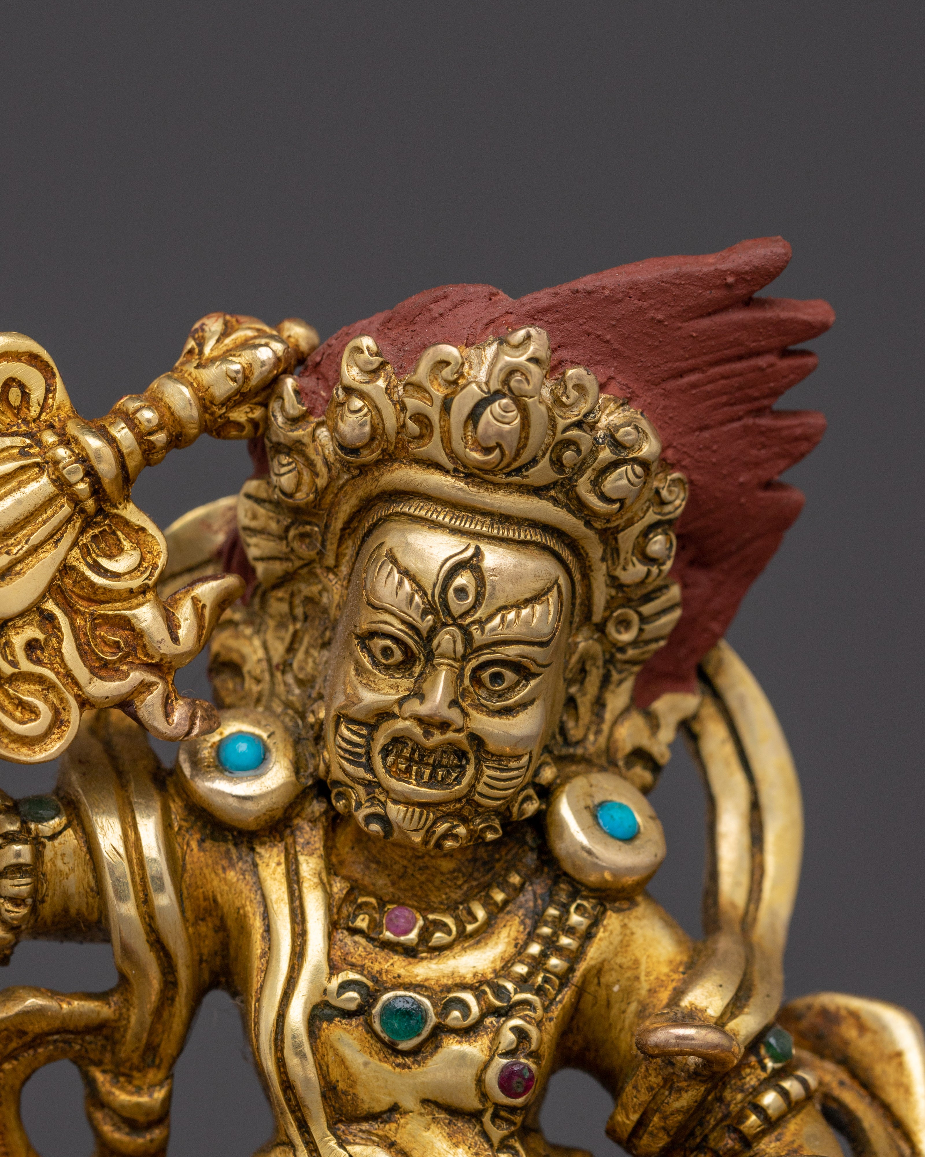 Wealth Offering Statue of White Dzambhala | Spiritual Prosperity Deity