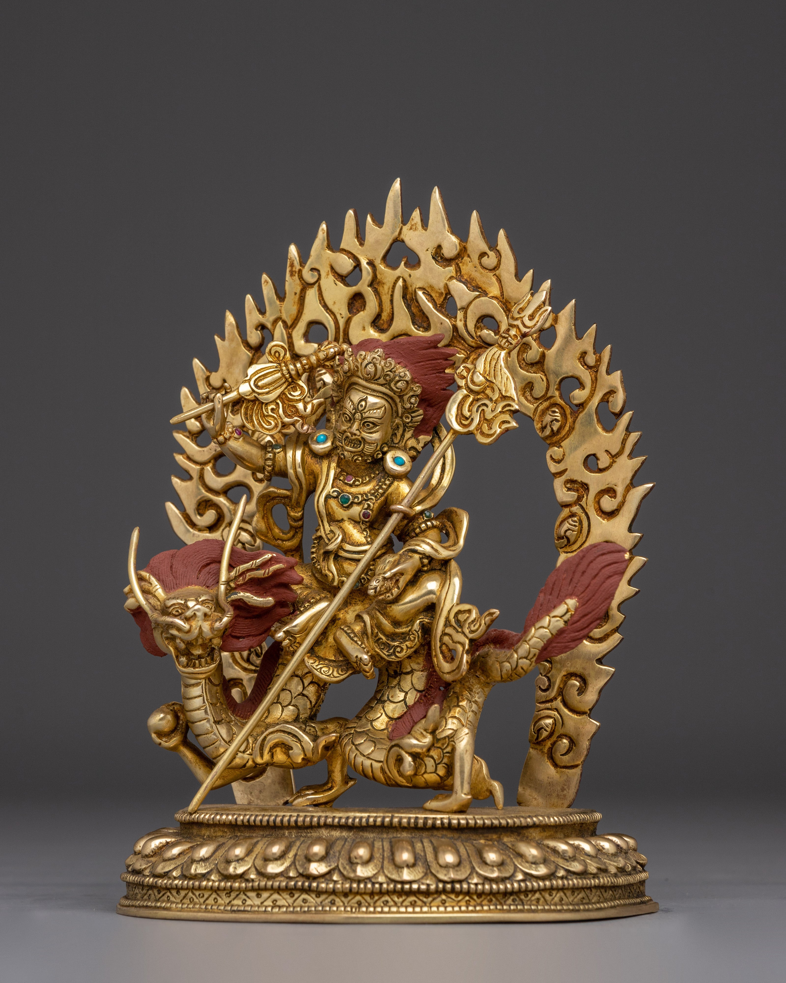 Wealth Offering Statue of White Dzambhala | Spiritual Prosperity Deity