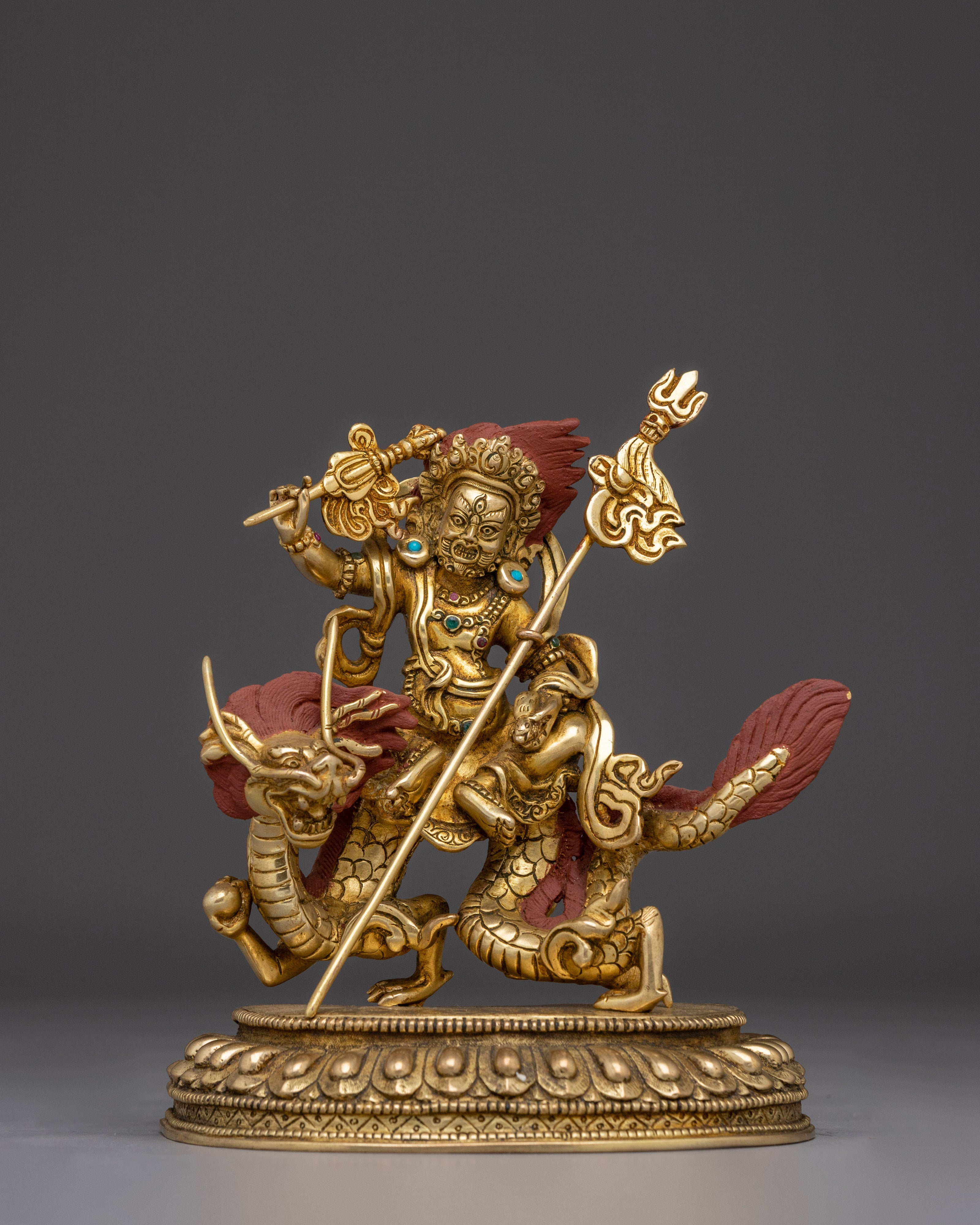 Wealth Offering Statue of White Dzambhala | Spiritual Prosperity Deity