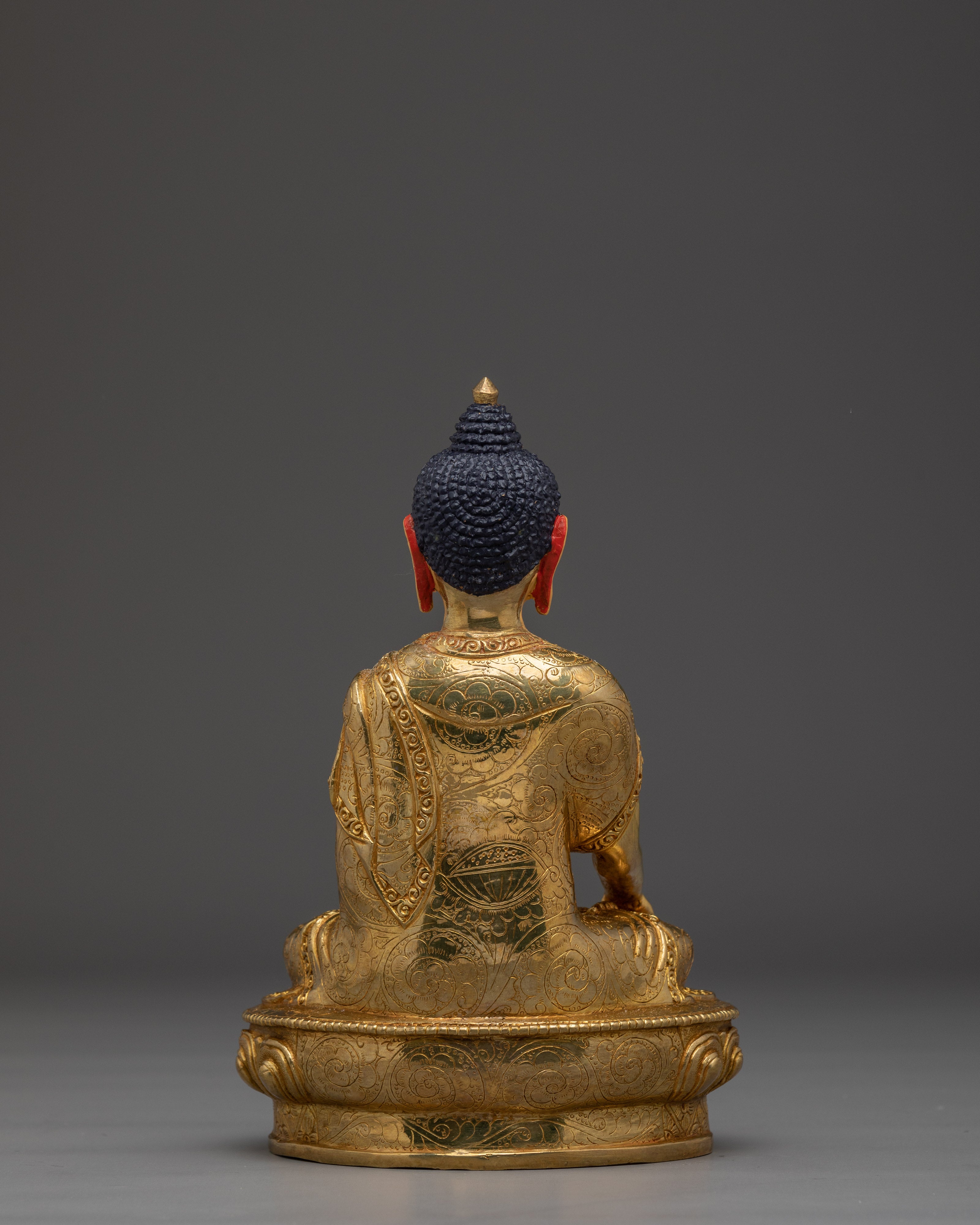 Radiant Golden Statue of Shakyamuni Buddha | Gautama Buddha Sculpture