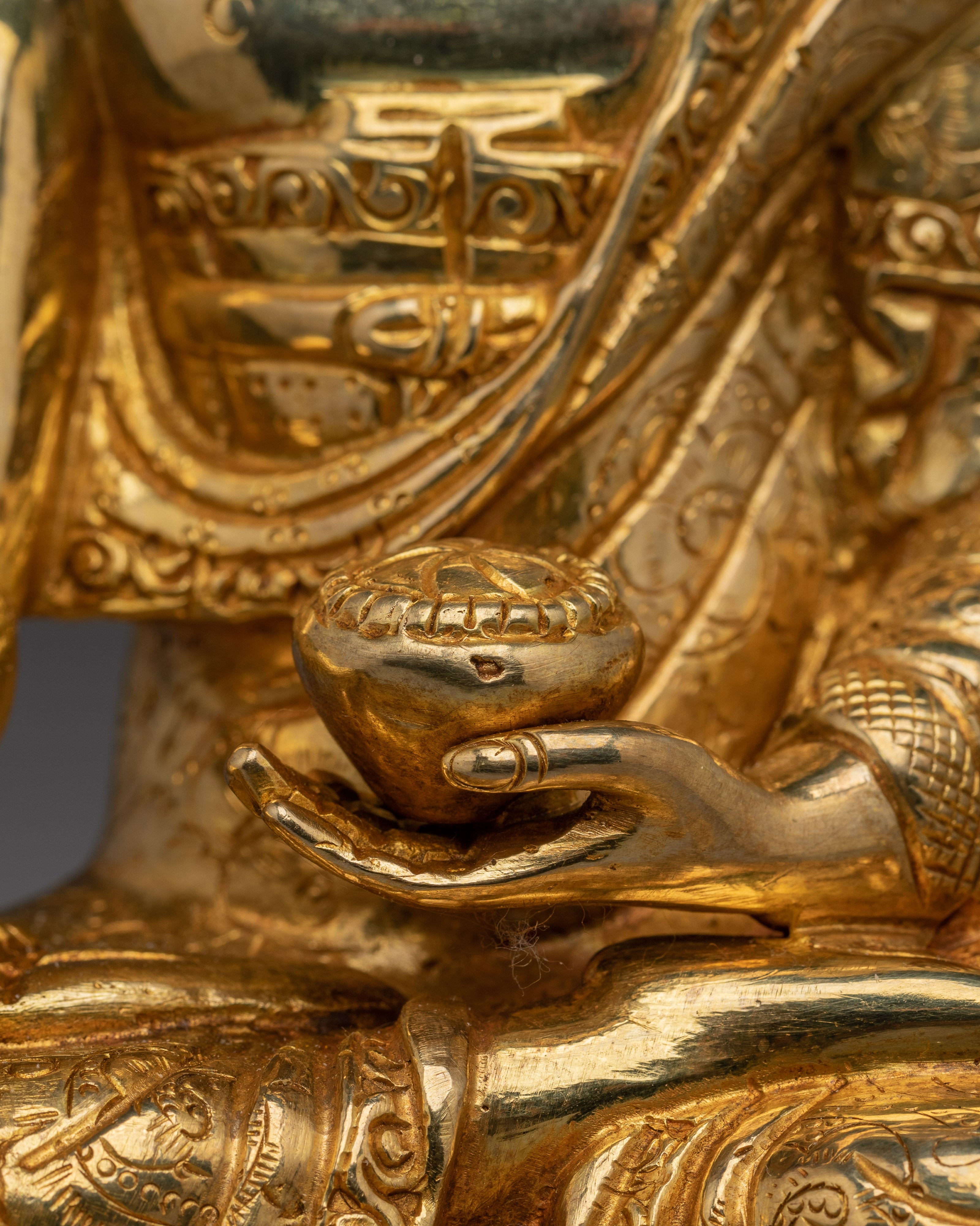 Radiant Golden Statue of Shakyamuni Buddha | Gautama Buddha Sculpture