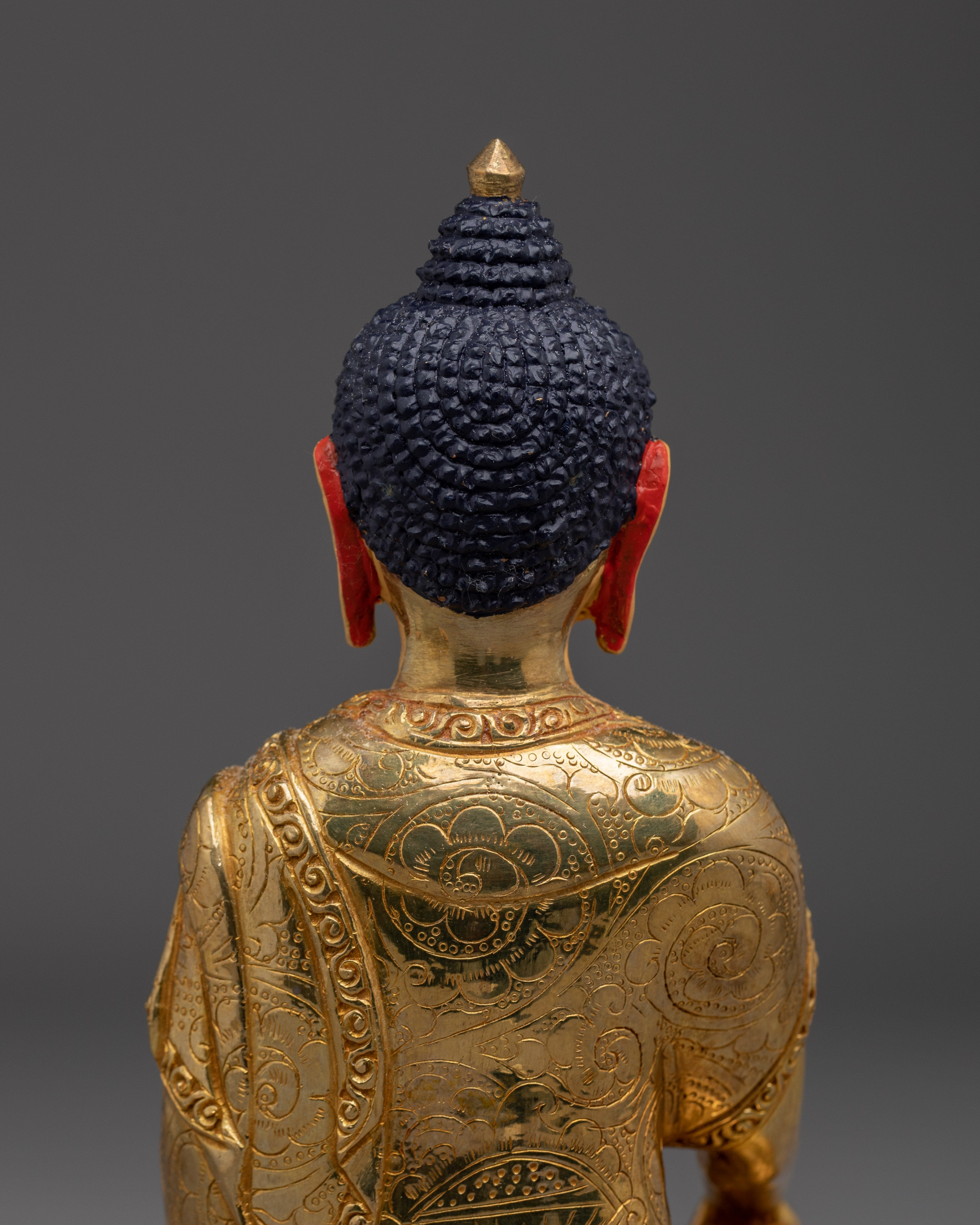Radiant Golden Statue of Shakyamuni Buddha | Gautama Buddha Sculpture
