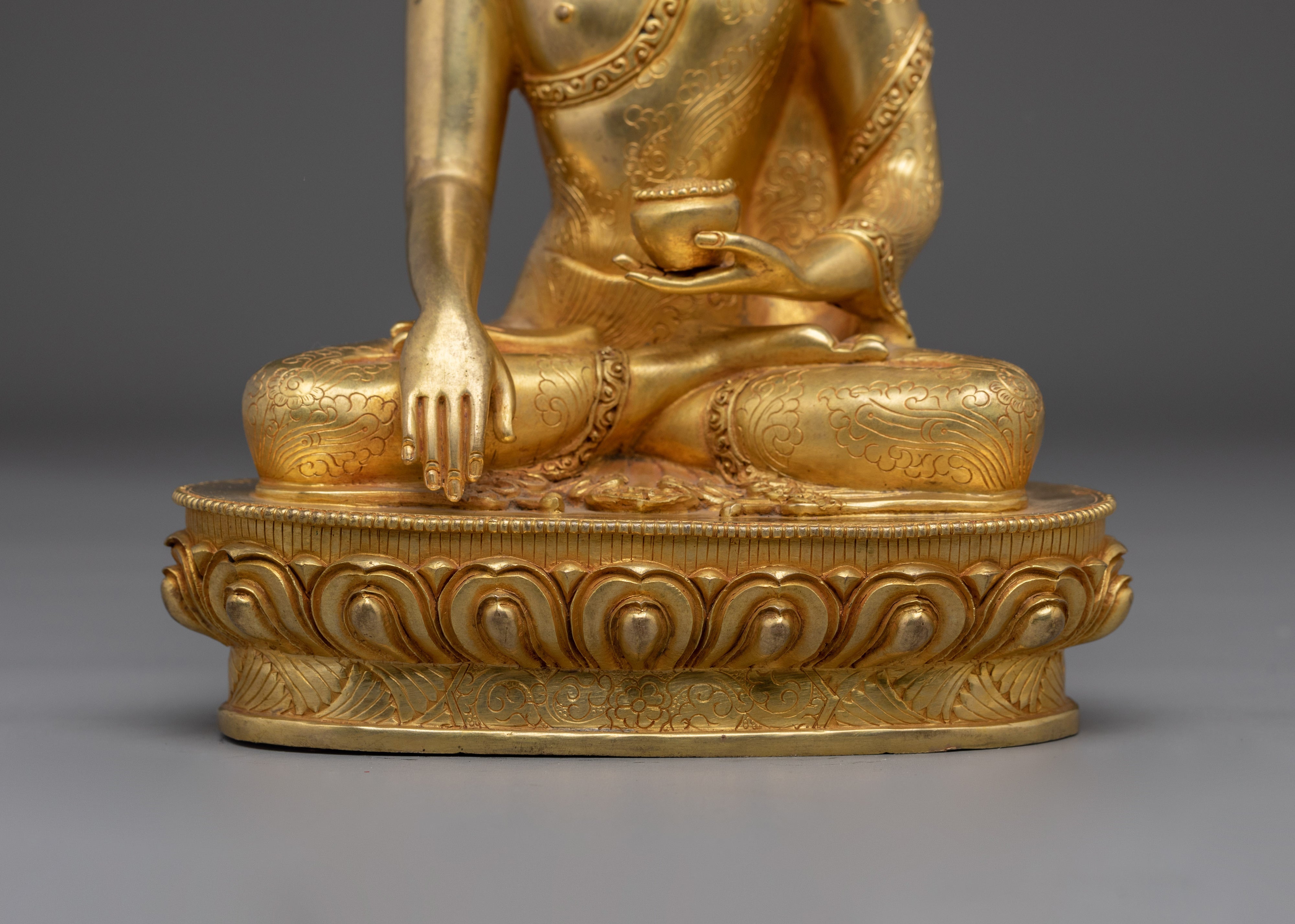 Himalayan Golden Shakyamuni Buddha Statue | Historical Gautama Buddha