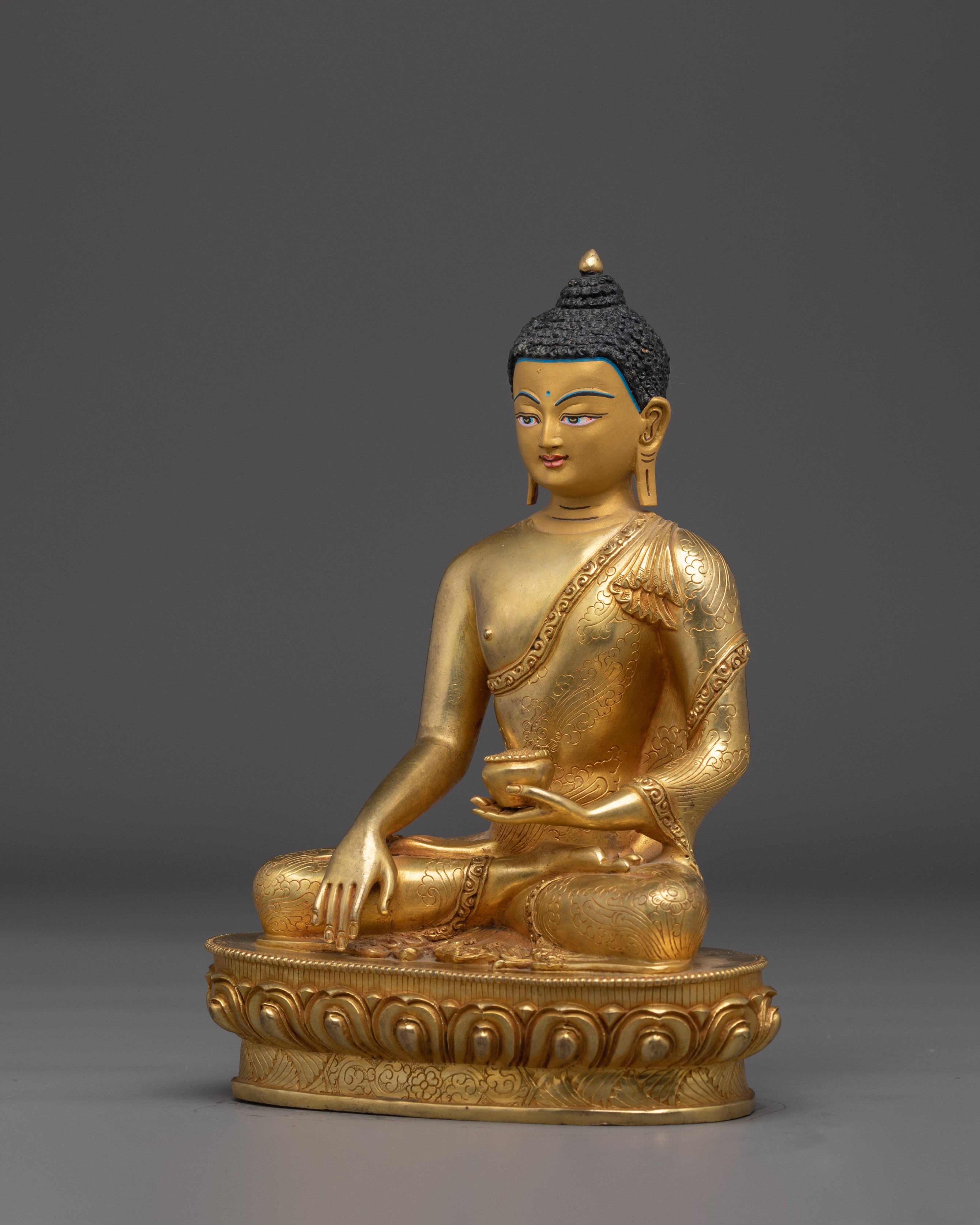 Himalayan Golden Shakyamuni Buddha Statue | Historical Gautama Buddha