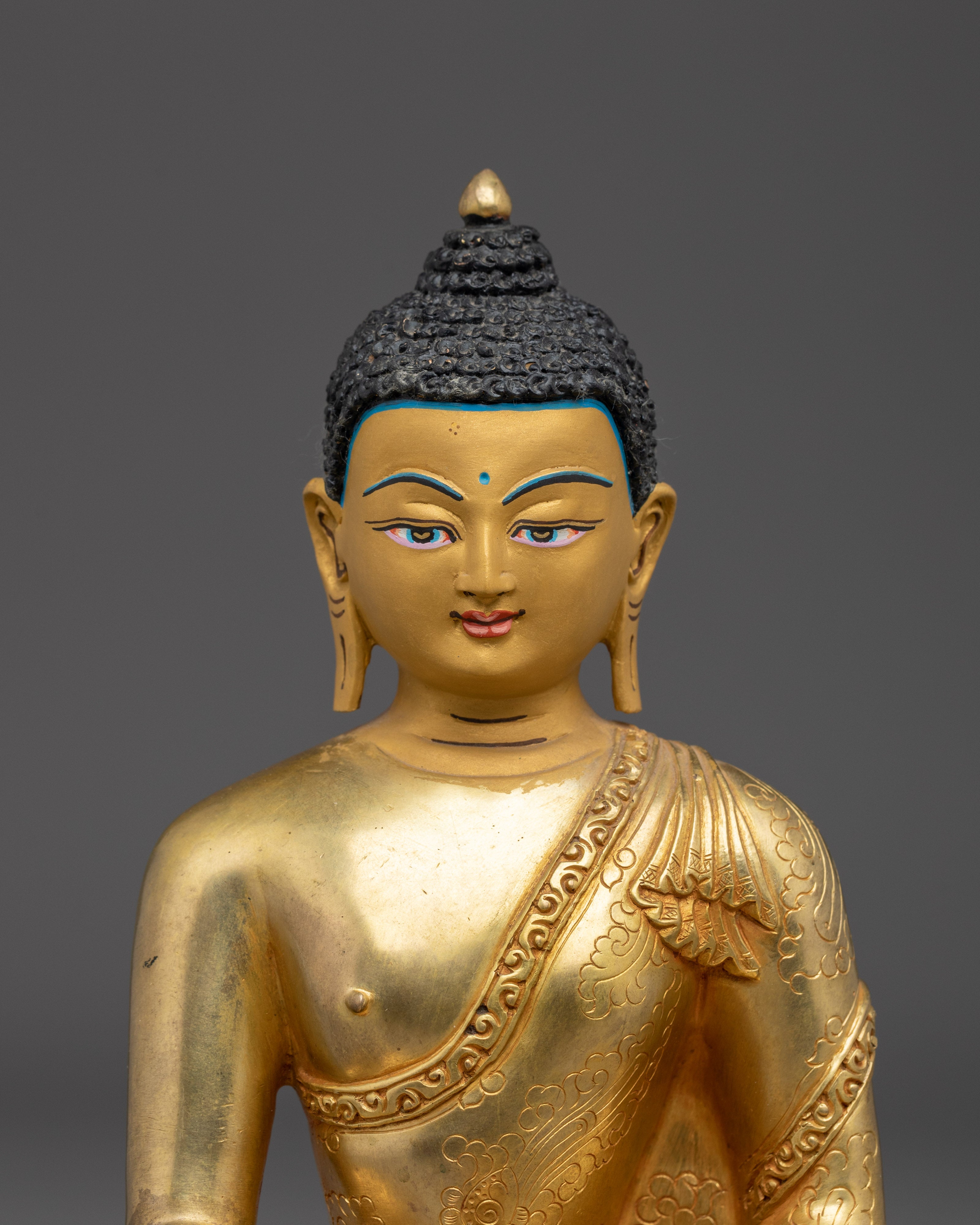Himalayan Golden Shakyamuni Buddha Statue | Historical Gautama Buddha