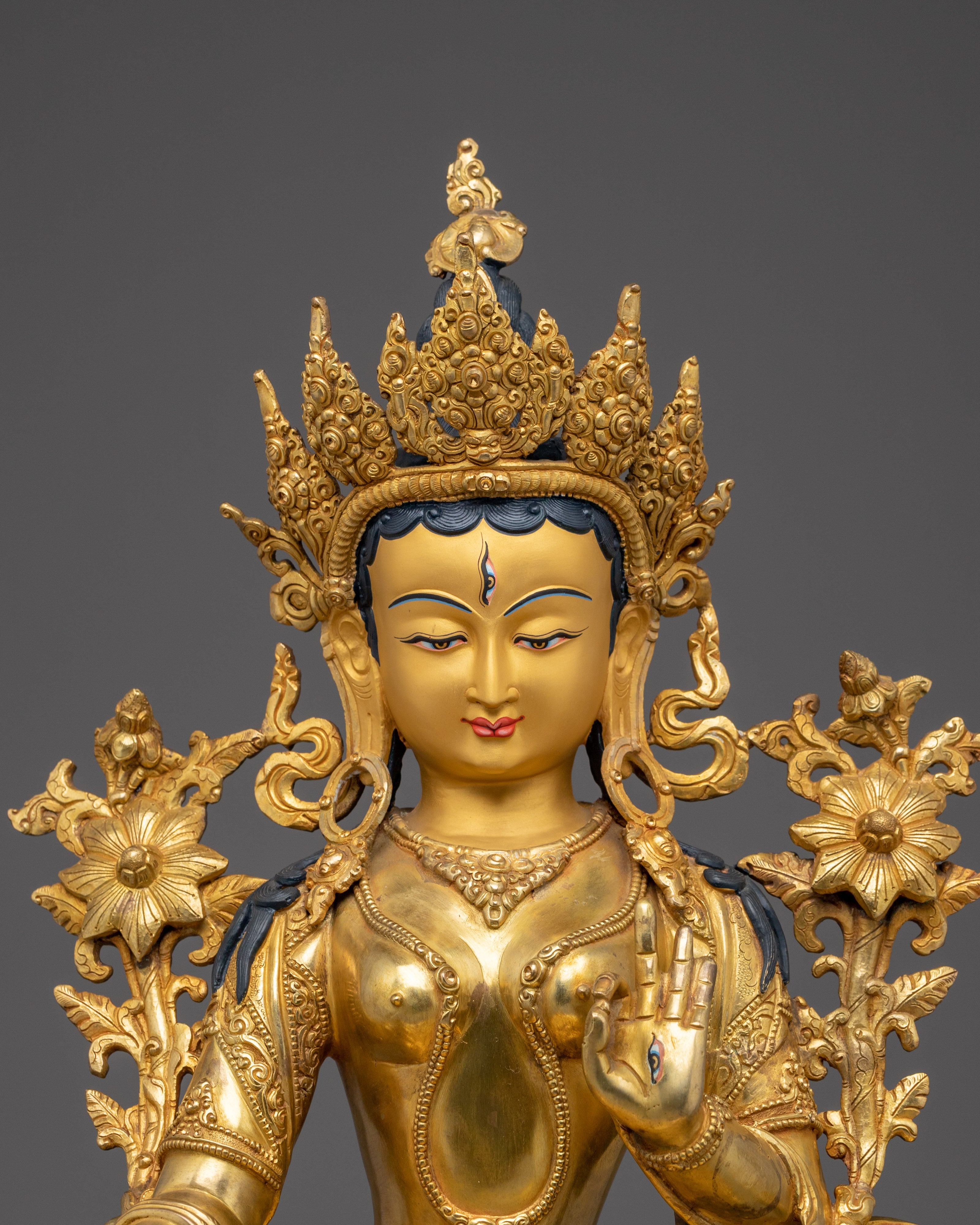 Handmade Sita Tara Spiritual Statue | White Tara - Tibetan Healing Deity