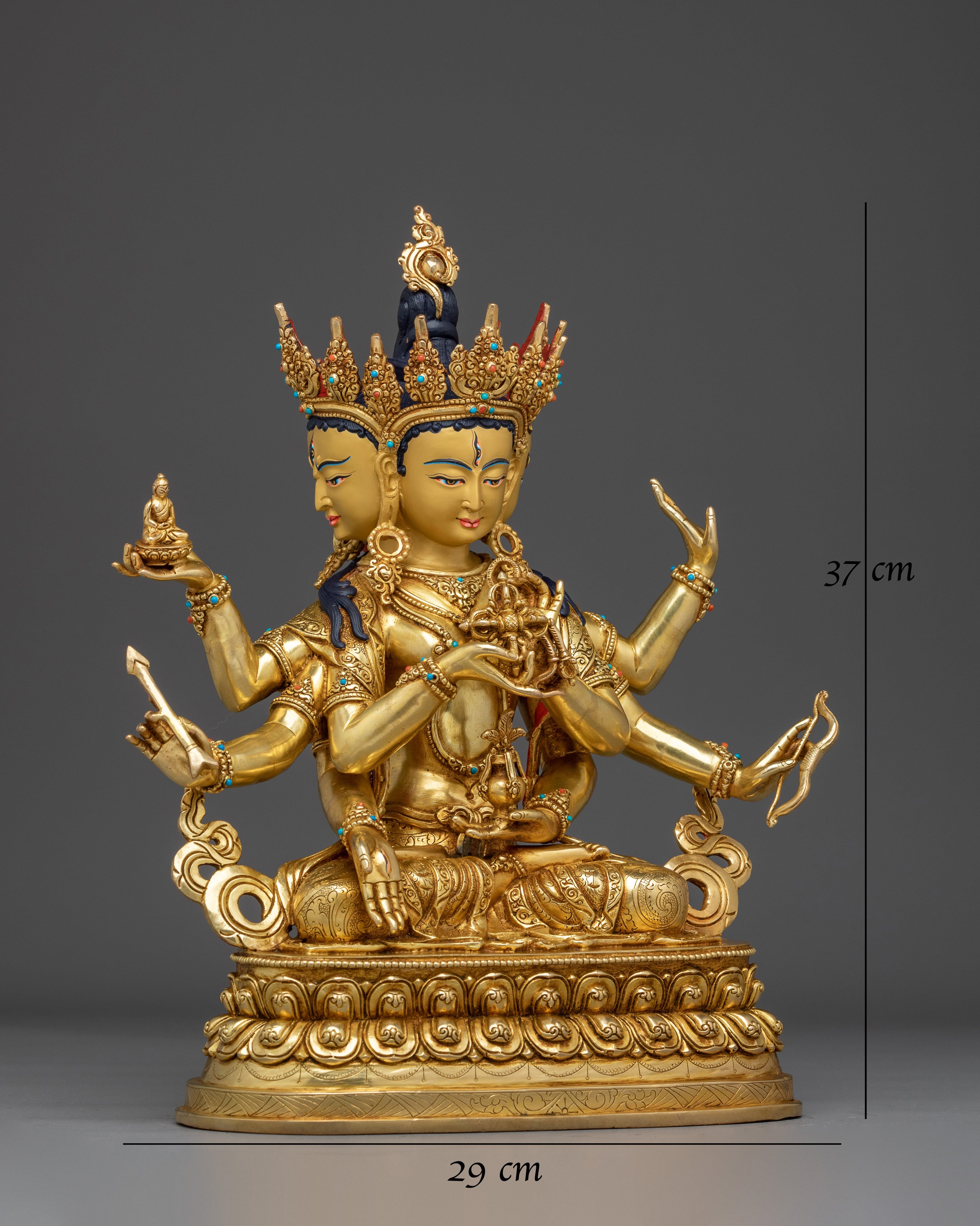 Longevity Goddess Namgyalma Golden Statue