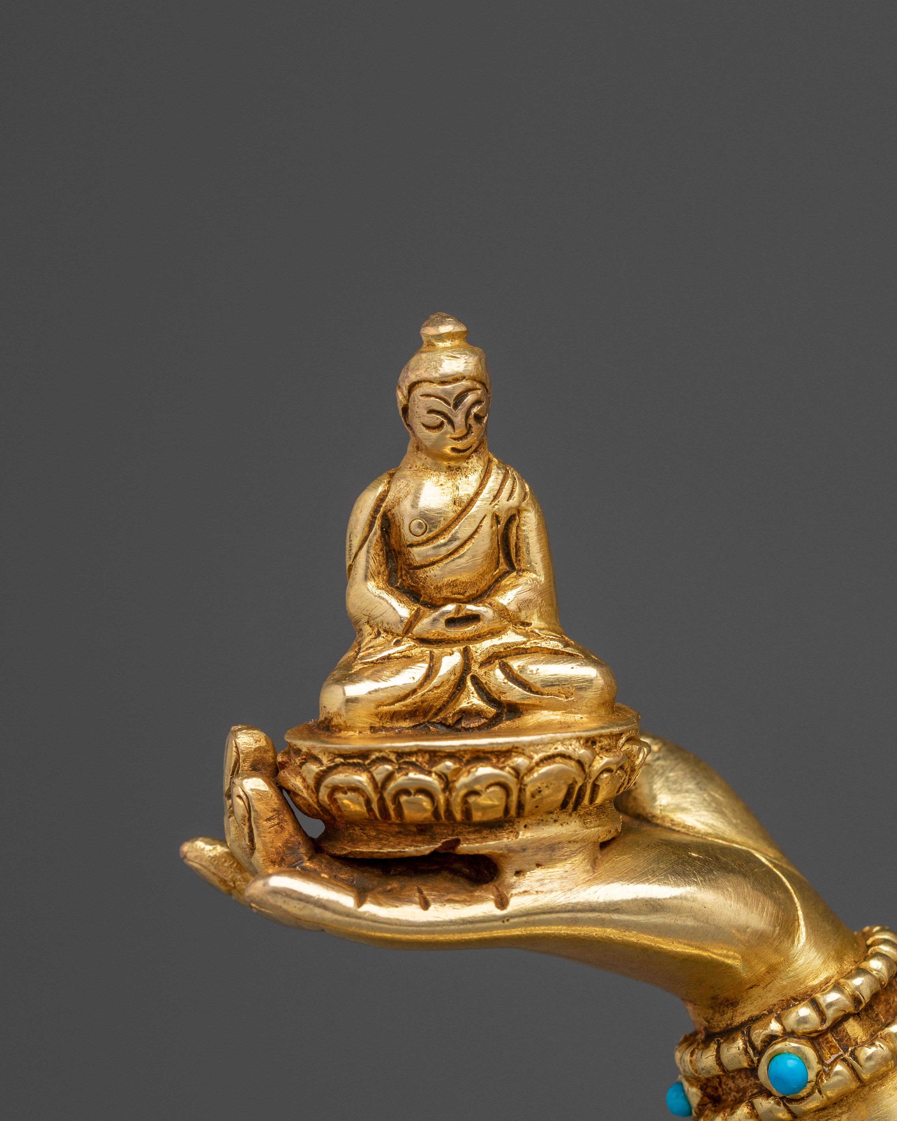 Longevity Goddess Namgyalma Golden Statue | Ushnishavijaya Artwork