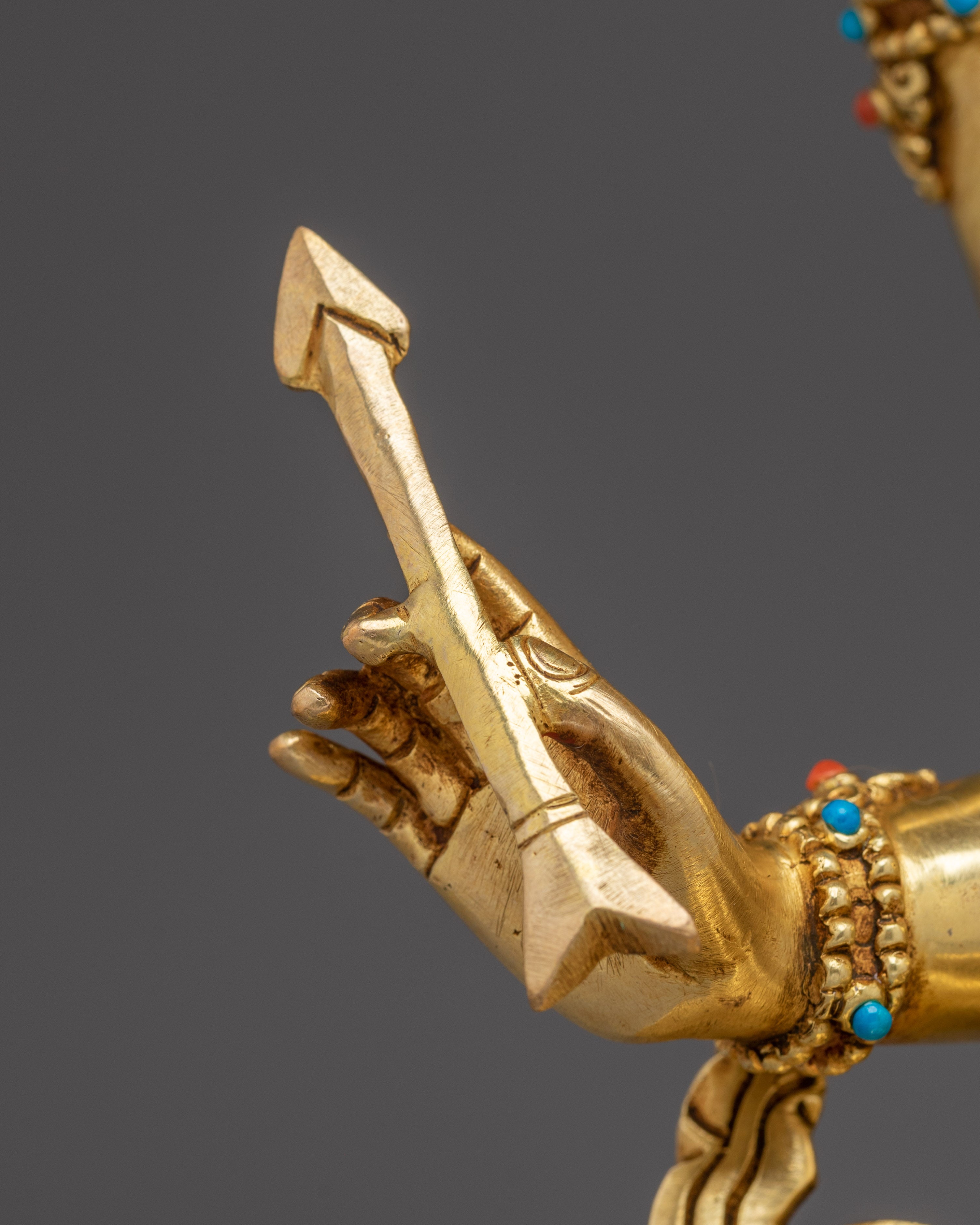 Longevity Goddess Namgyalma Golden Statue | Ushnishavijaya Artwork