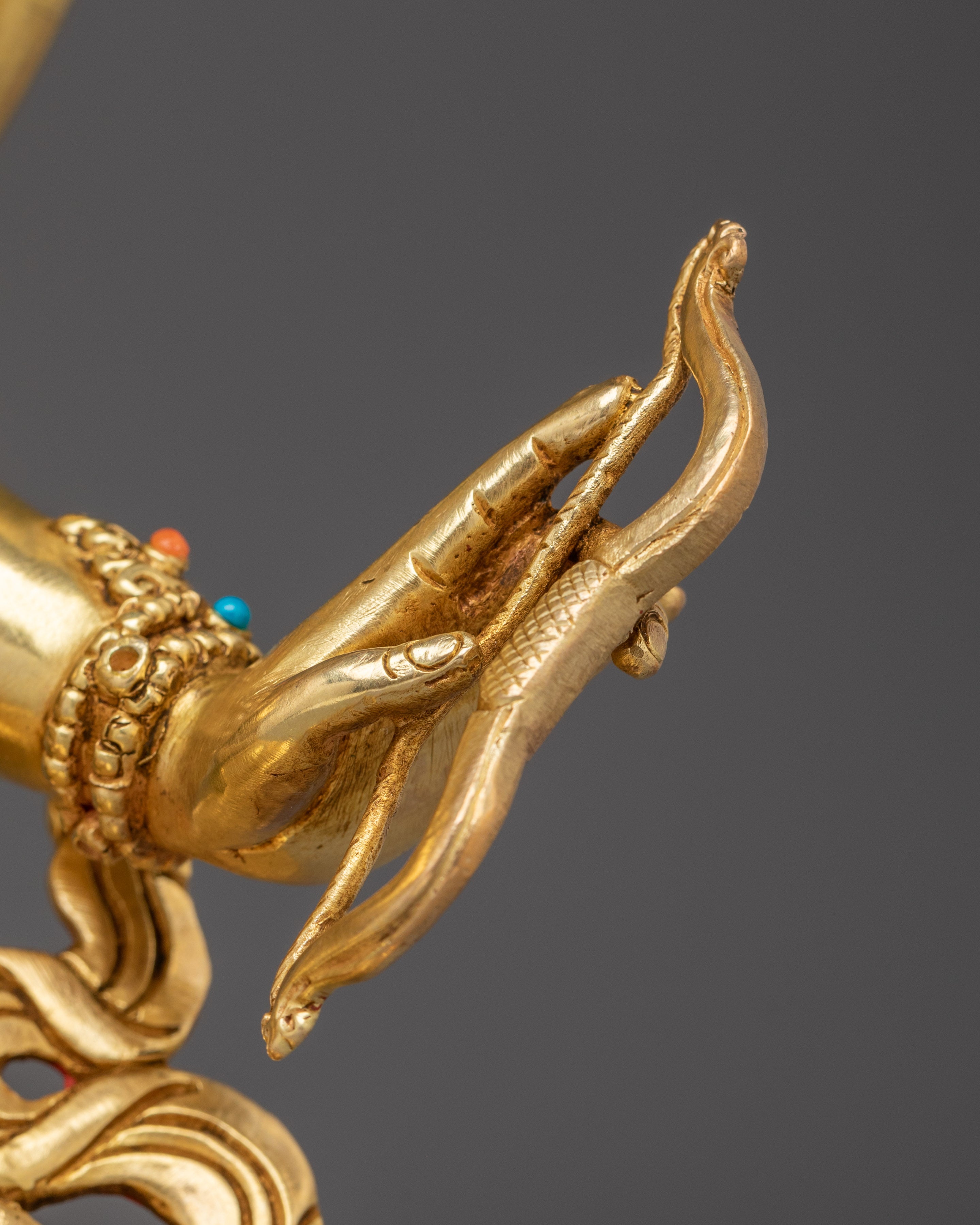 Longevity Goddess Namgyalma Golden Statue | Ushnishavijaya Artwork