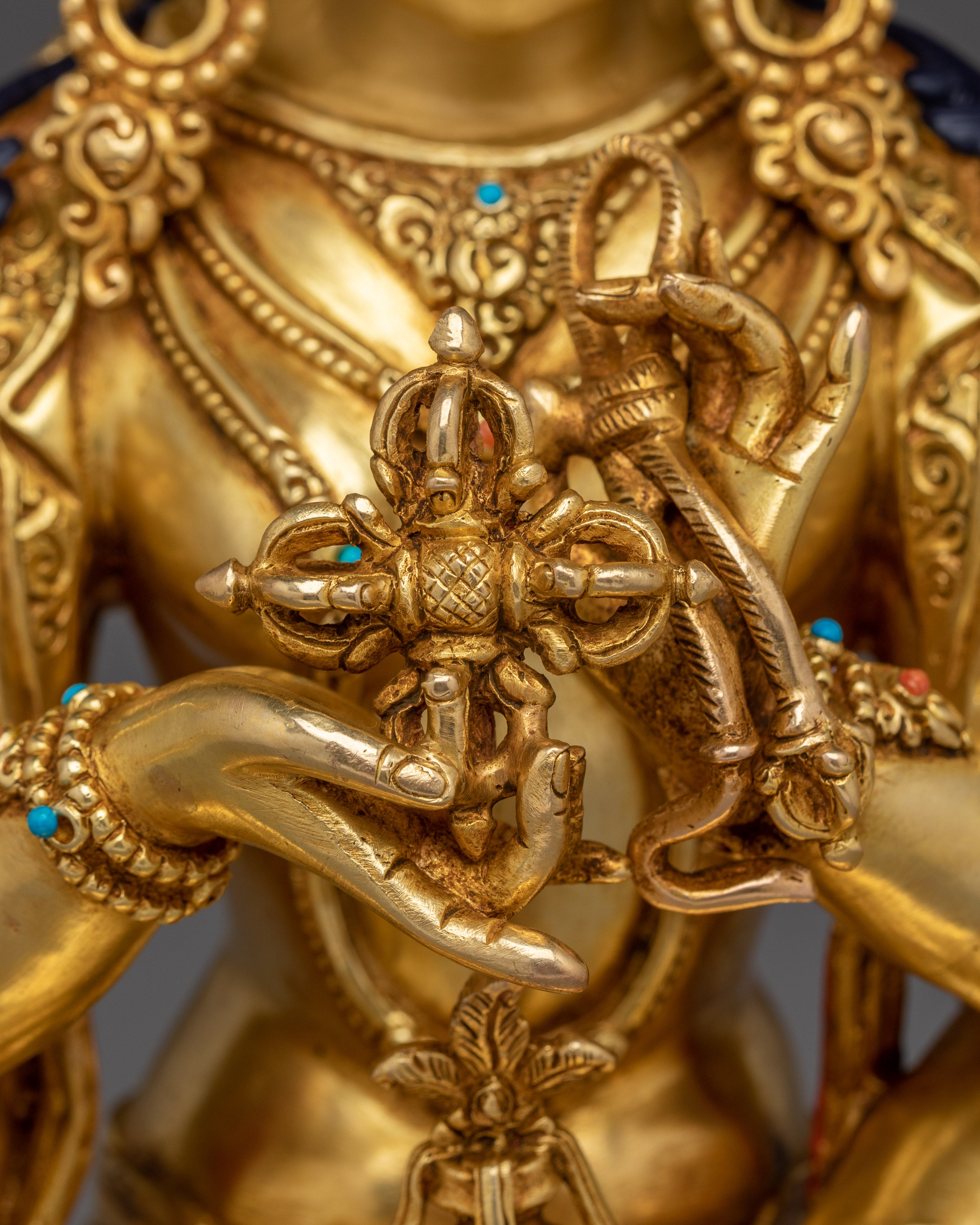 Longevity Goddess Namgyalma Golden Statue | Ushnishavijaya Artwork
