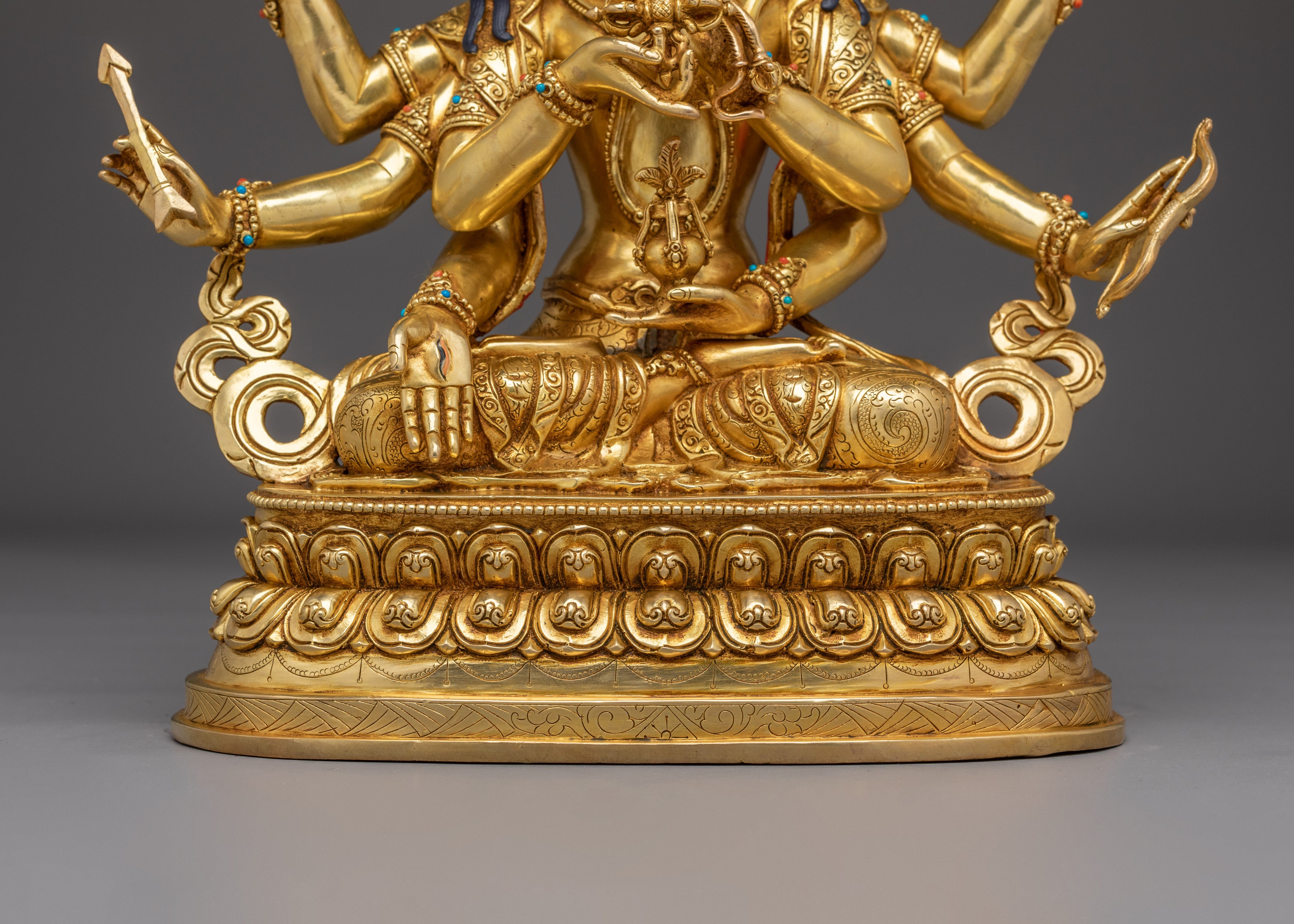 Longevity Goddess Namgyalma Golden Statue | Ushnishavijaya Artwork