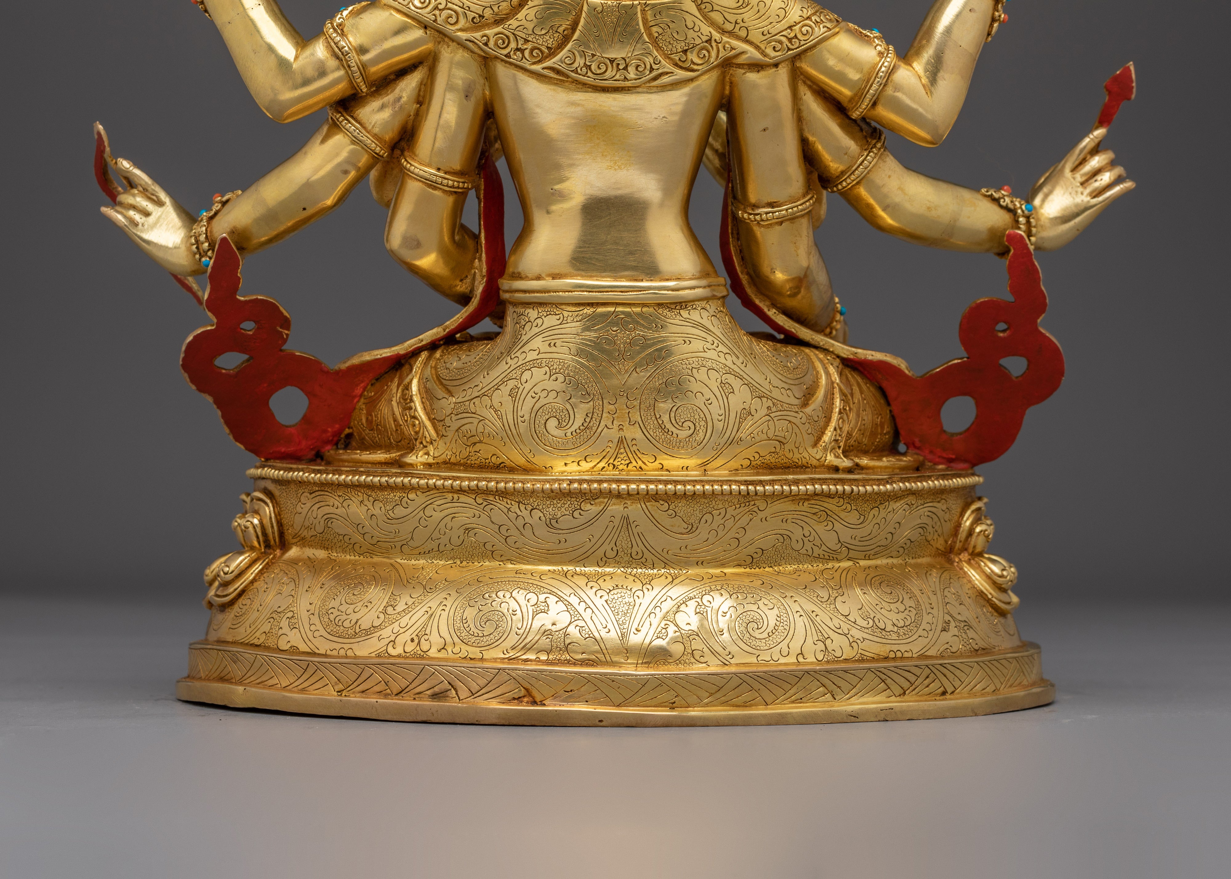 Longevity Goddess Namgyalma Golden Statue | Ushnishavijaya Artwork