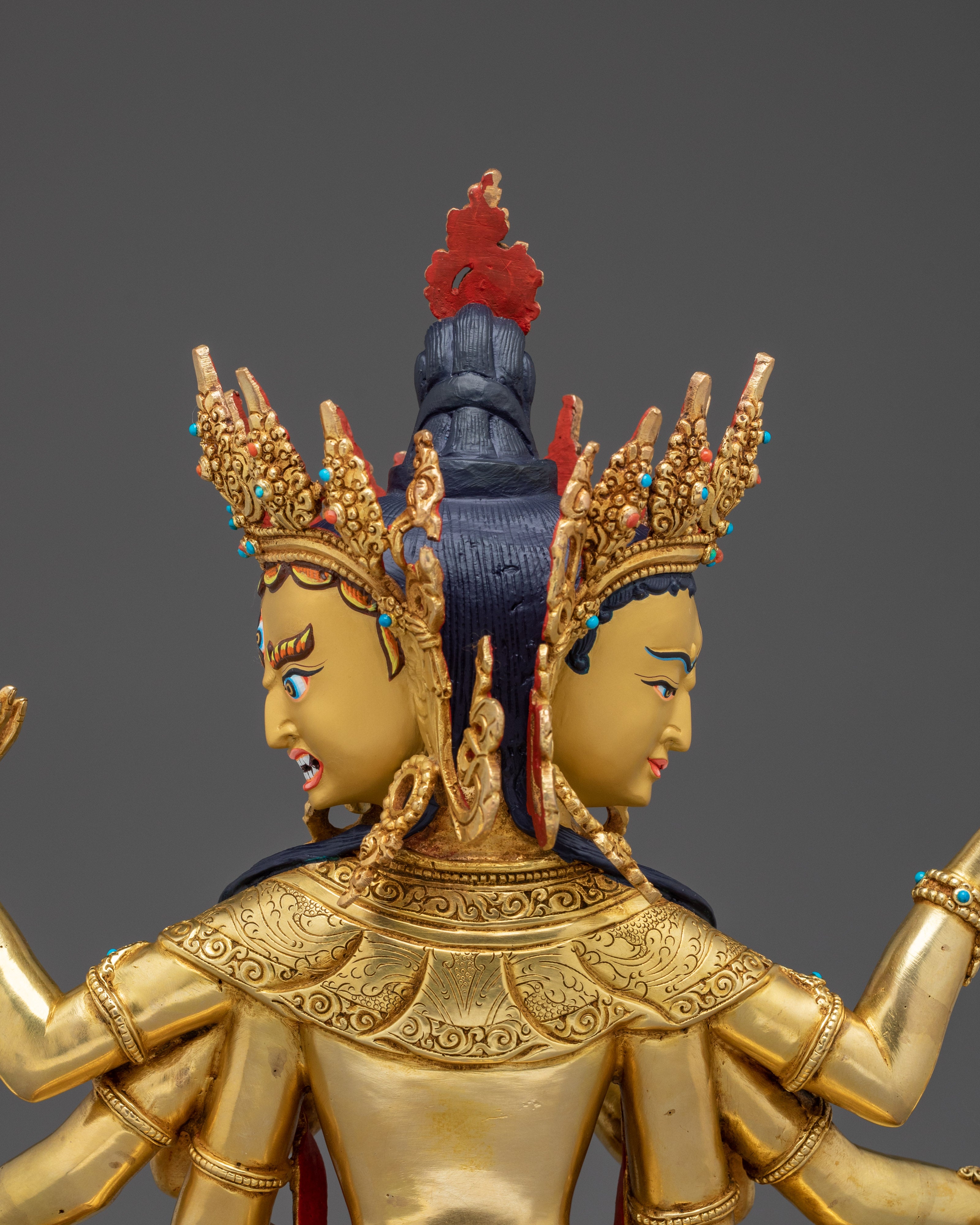 Longevity Goddess Namgyalma Golden Statue | Ushnishavijaya Artwork