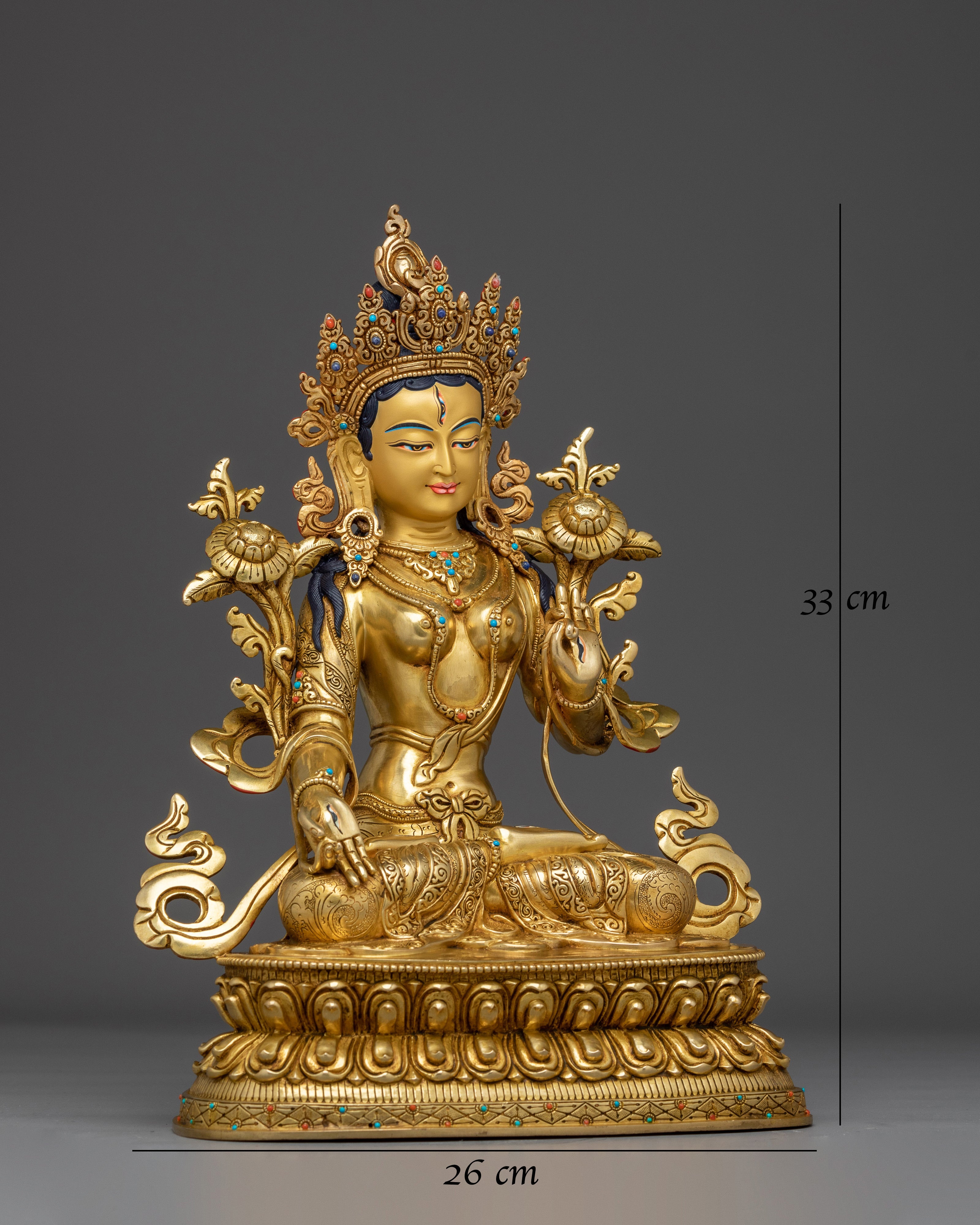 Tibetan Healing Goddess White Tara Statue