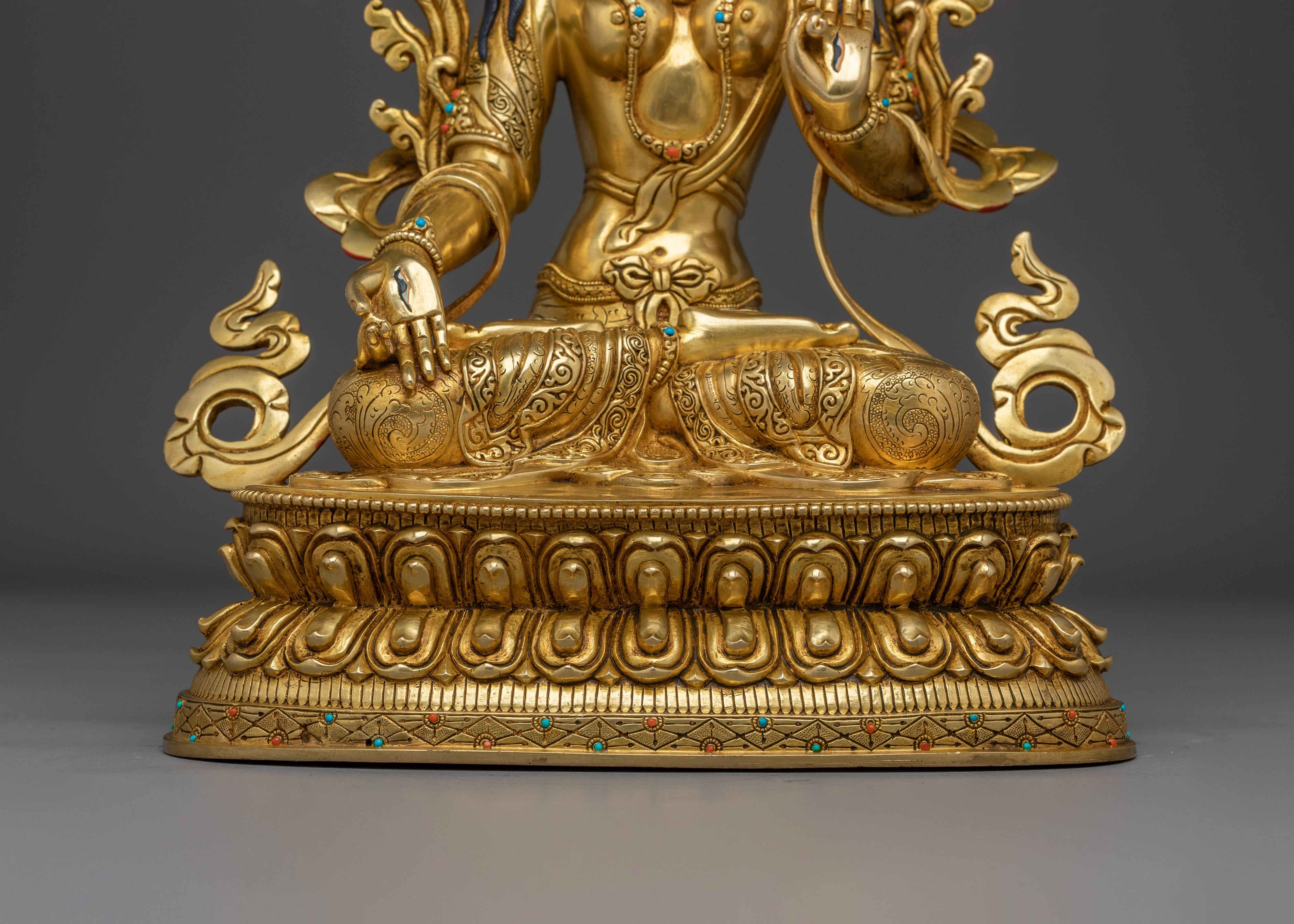 Tibetan Healing Goddess White Tara Statue | Sita Tara Sculpture