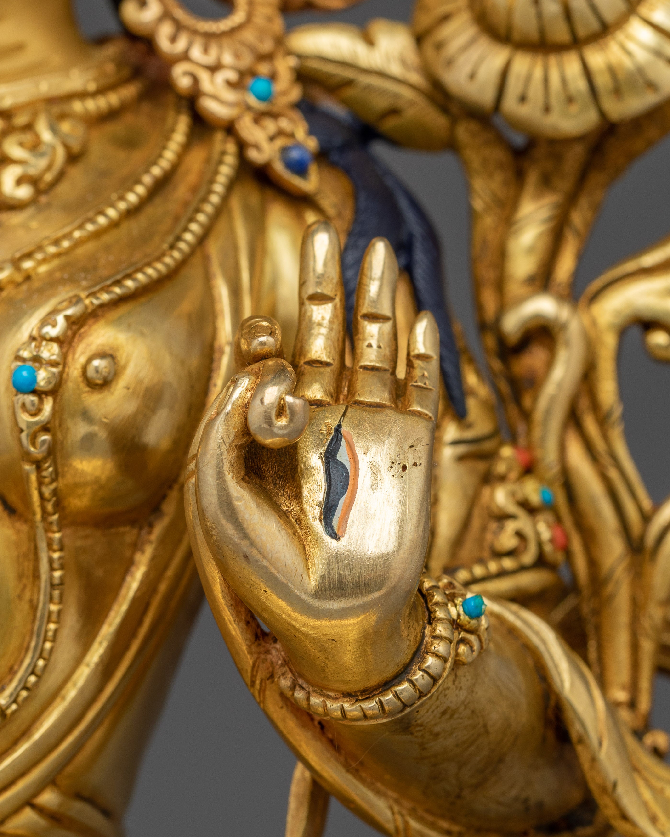 Tibetan Healing Goddess White Tara Statue | Sita Tara Sculpture