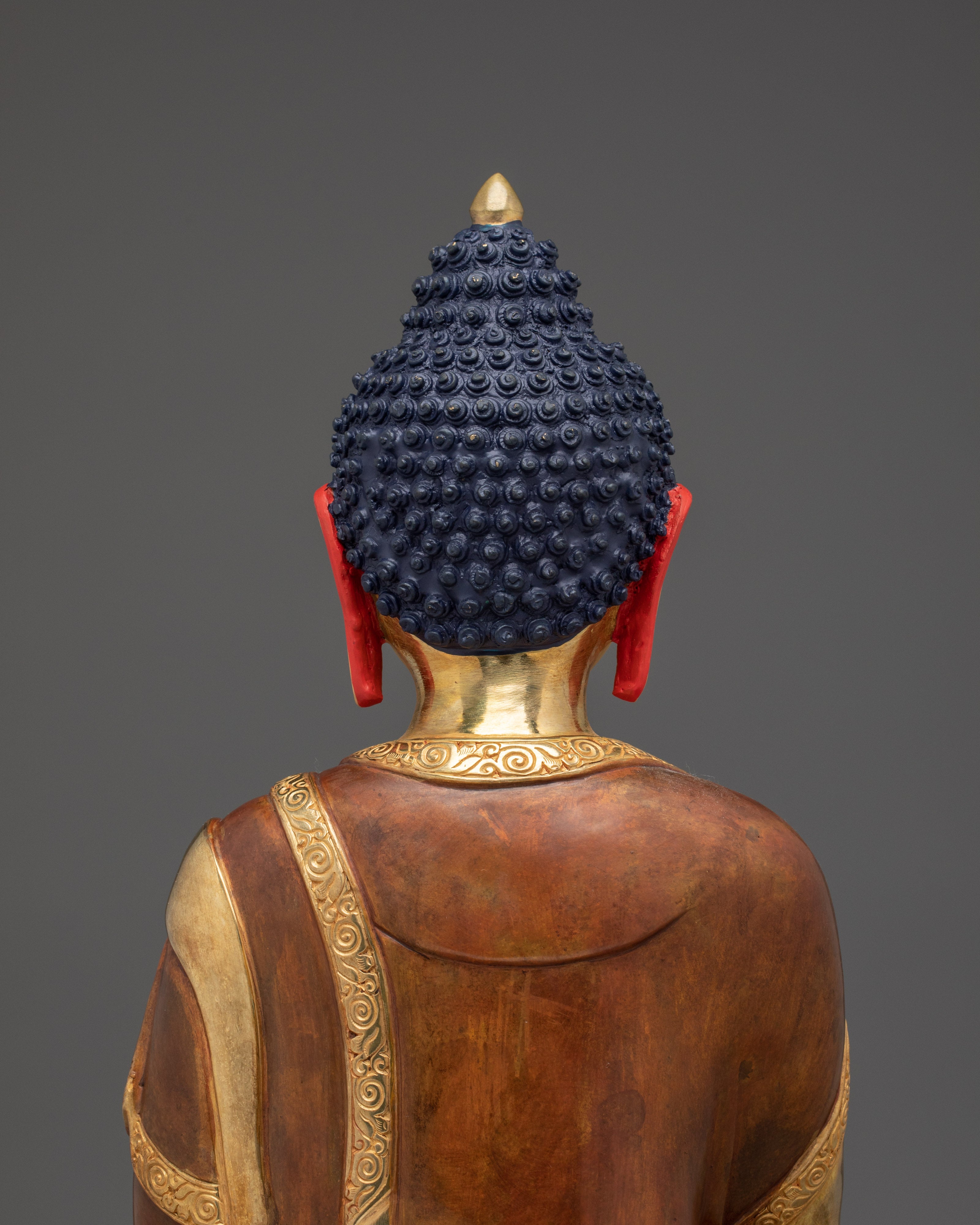 Peaceful Shakyamuni Buddha Golden Art | Historical Gautama Buddha