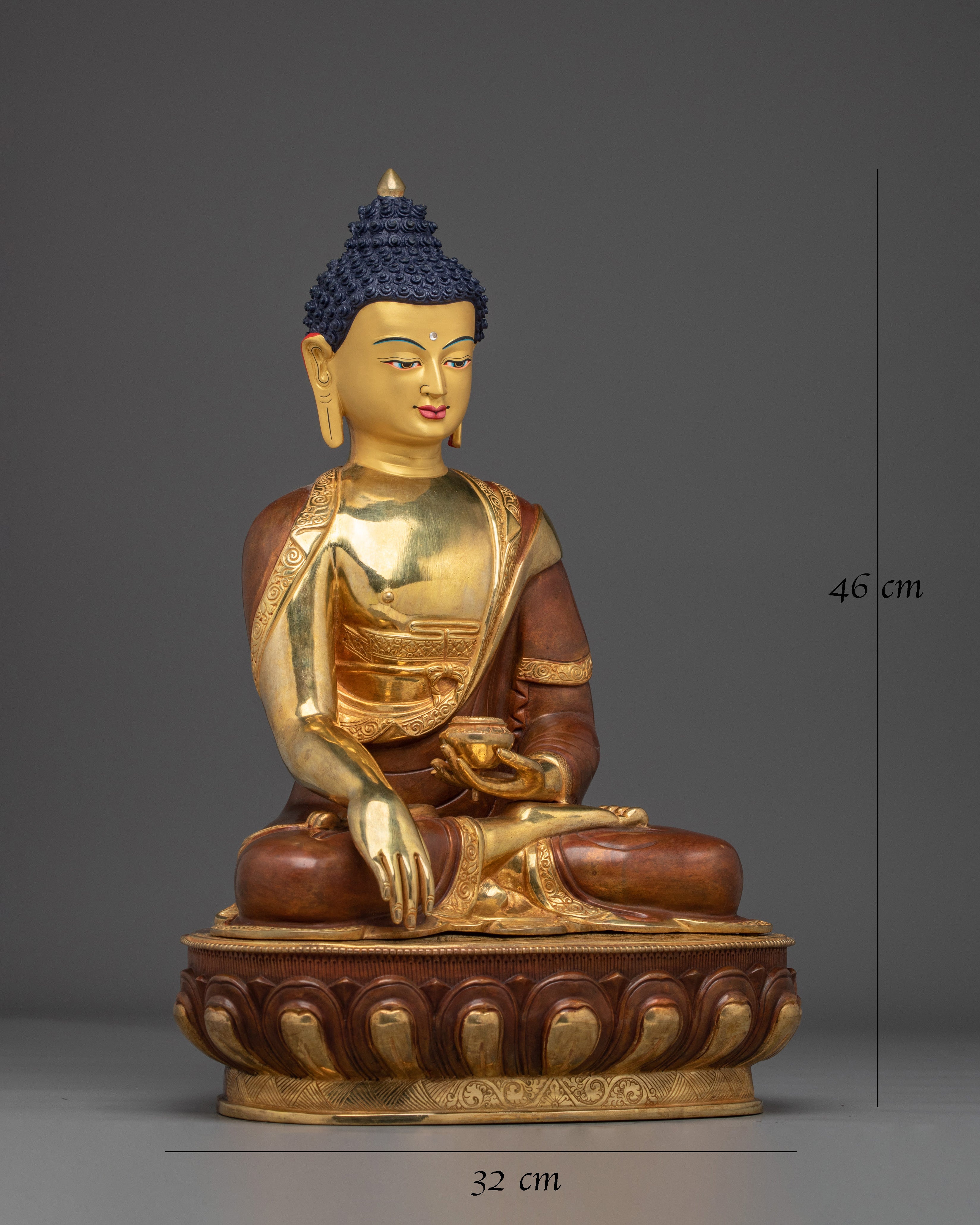 Peaceful Shakyamuni Buddha Golden Art