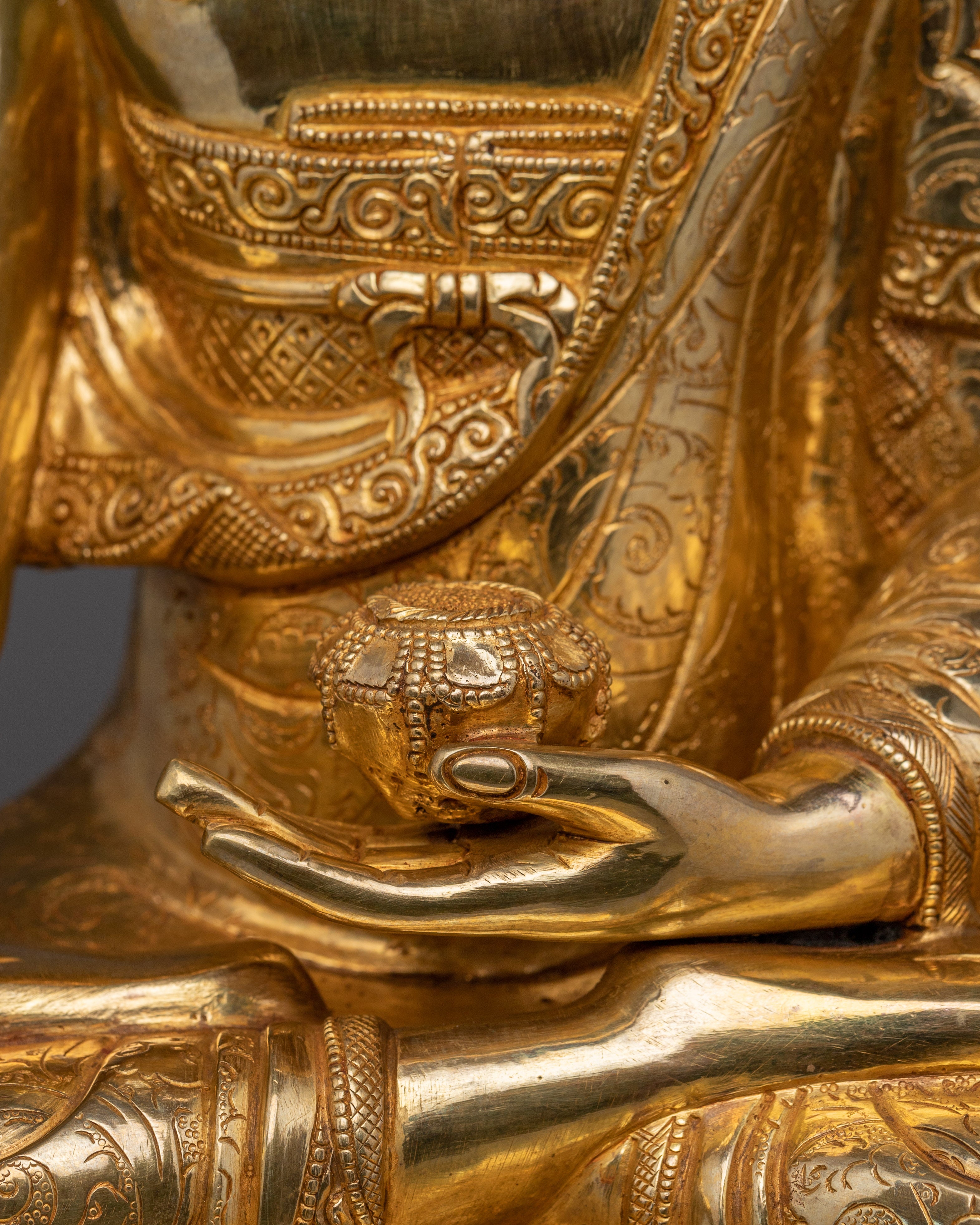 Tibetan Style Shakyamuni Buddha | Handcrafted Sacred Sculpture for Mindful Living