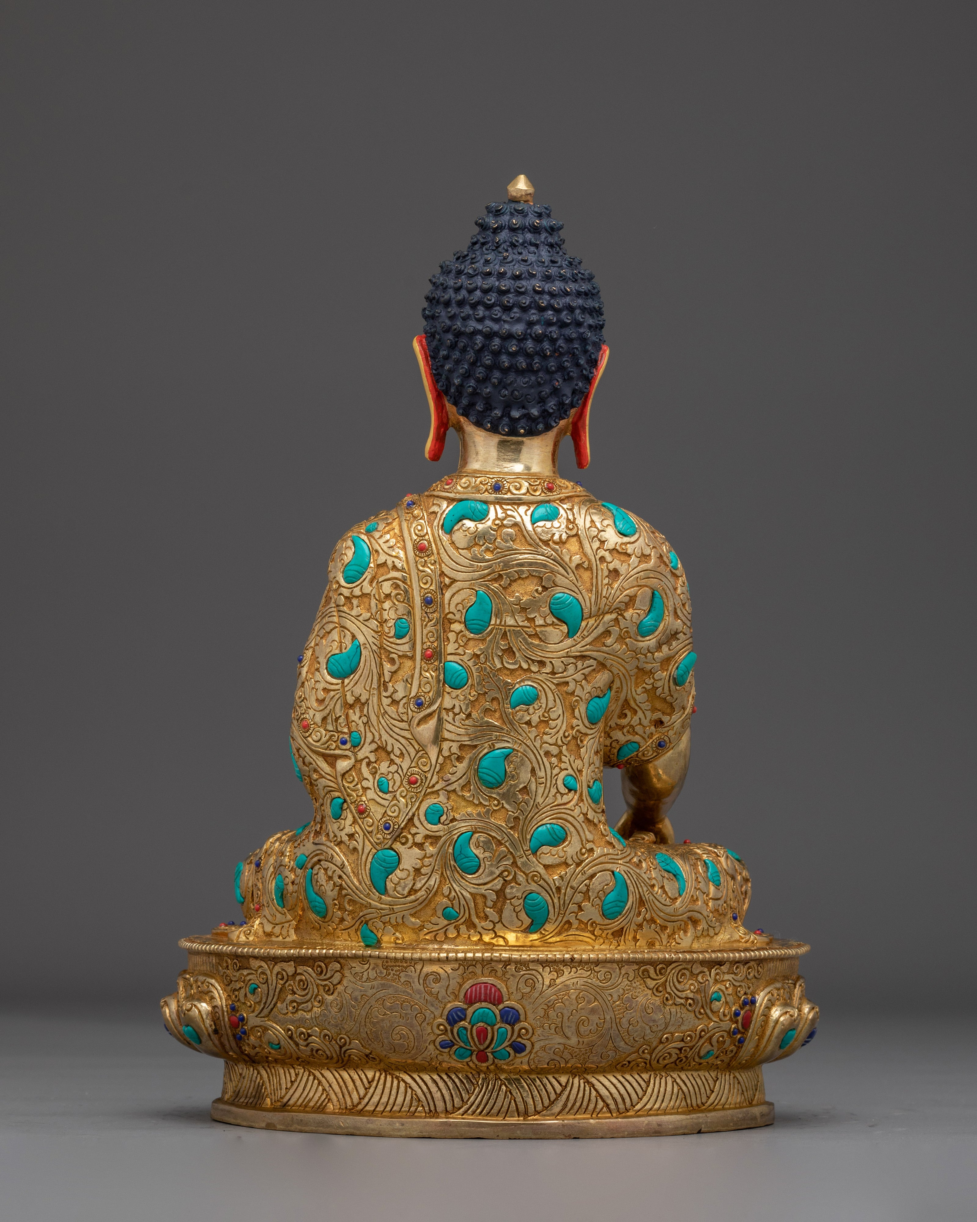 Peaceful Golden Statue of Shakyamuni Buddha | Gautama Buddha Artwork