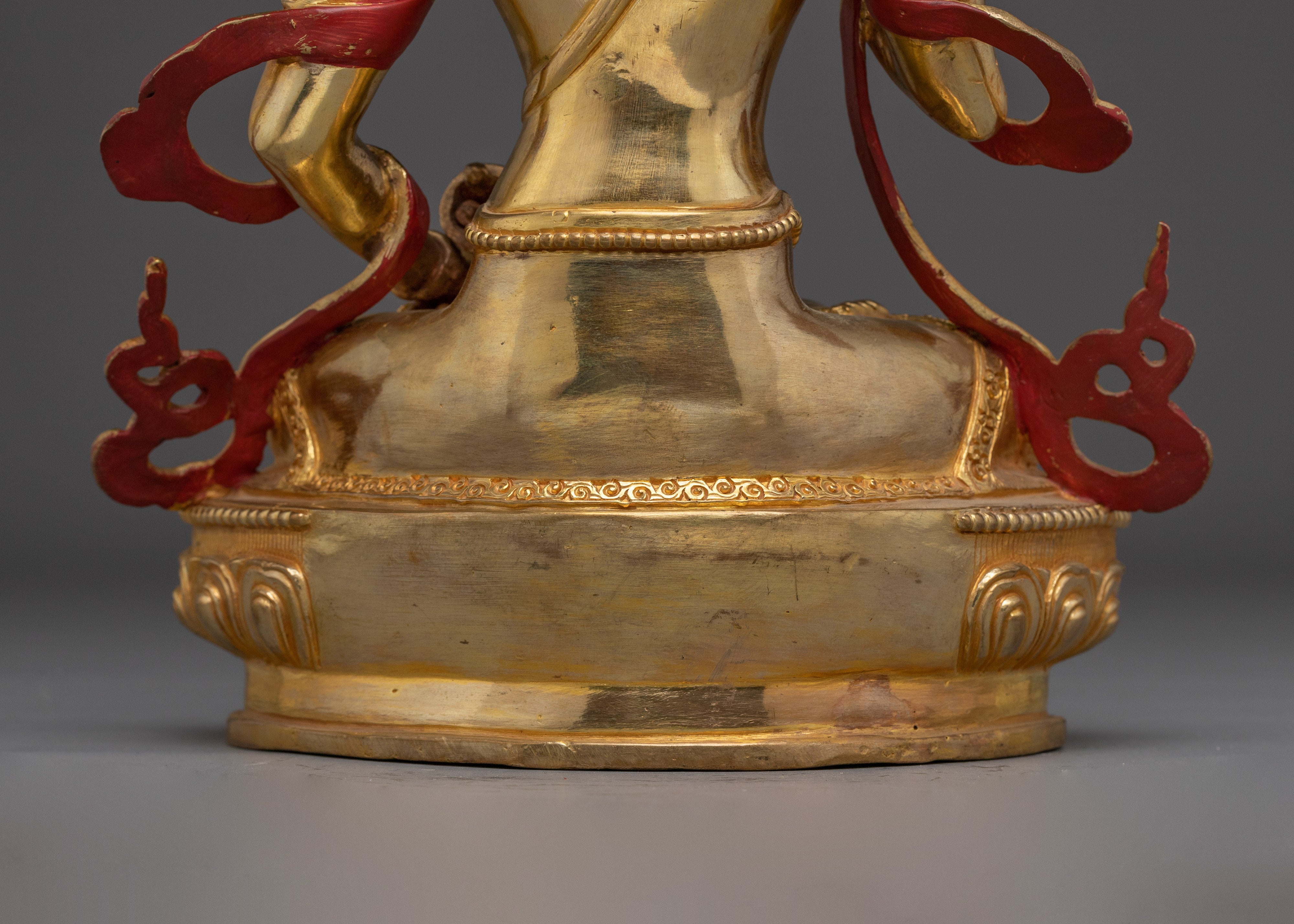 Tibetan Handcrafted Gold Gilded Vajrasattva Buddhist Sculpture for Meditation