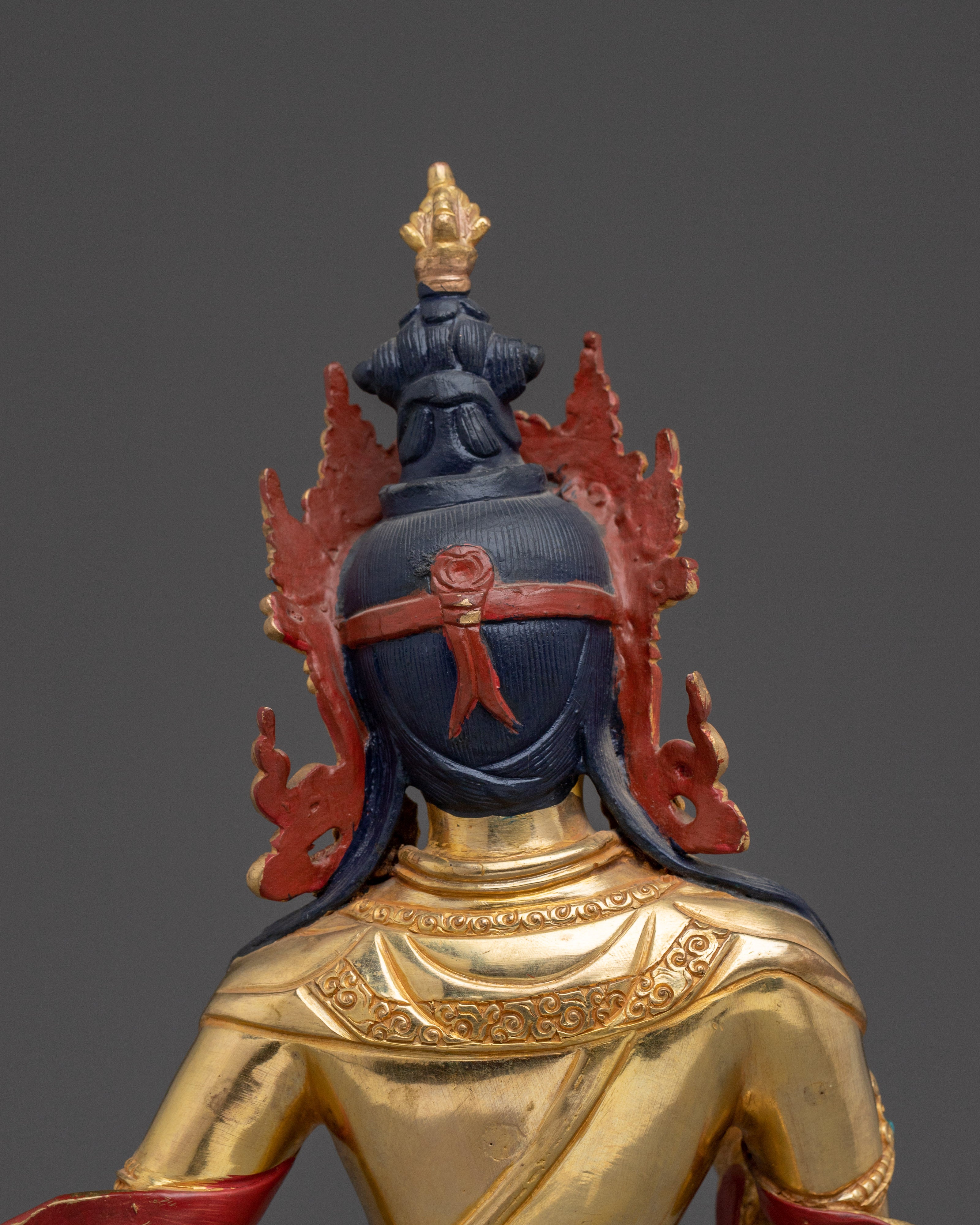 Tibetan Handcrafted Gold Gilded Vajrasattva Buddhist Sculpture for Meditation