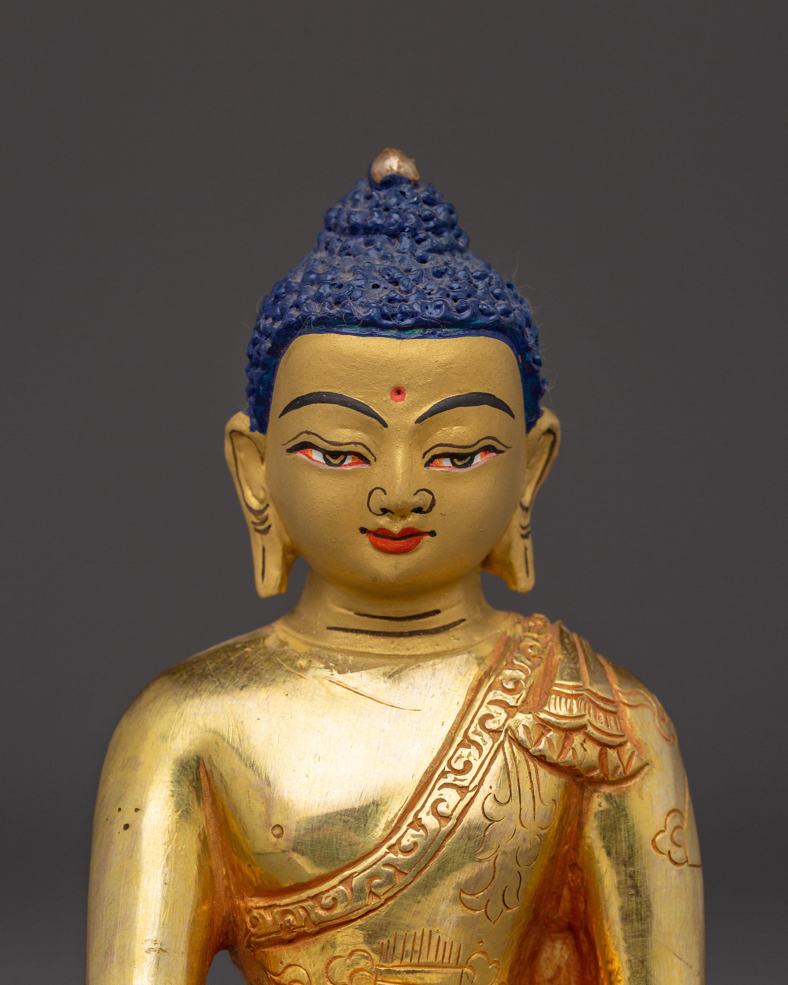 Shakyamuni Buddha Art in Copper | Sacred Buddha Sculpture for Meditation