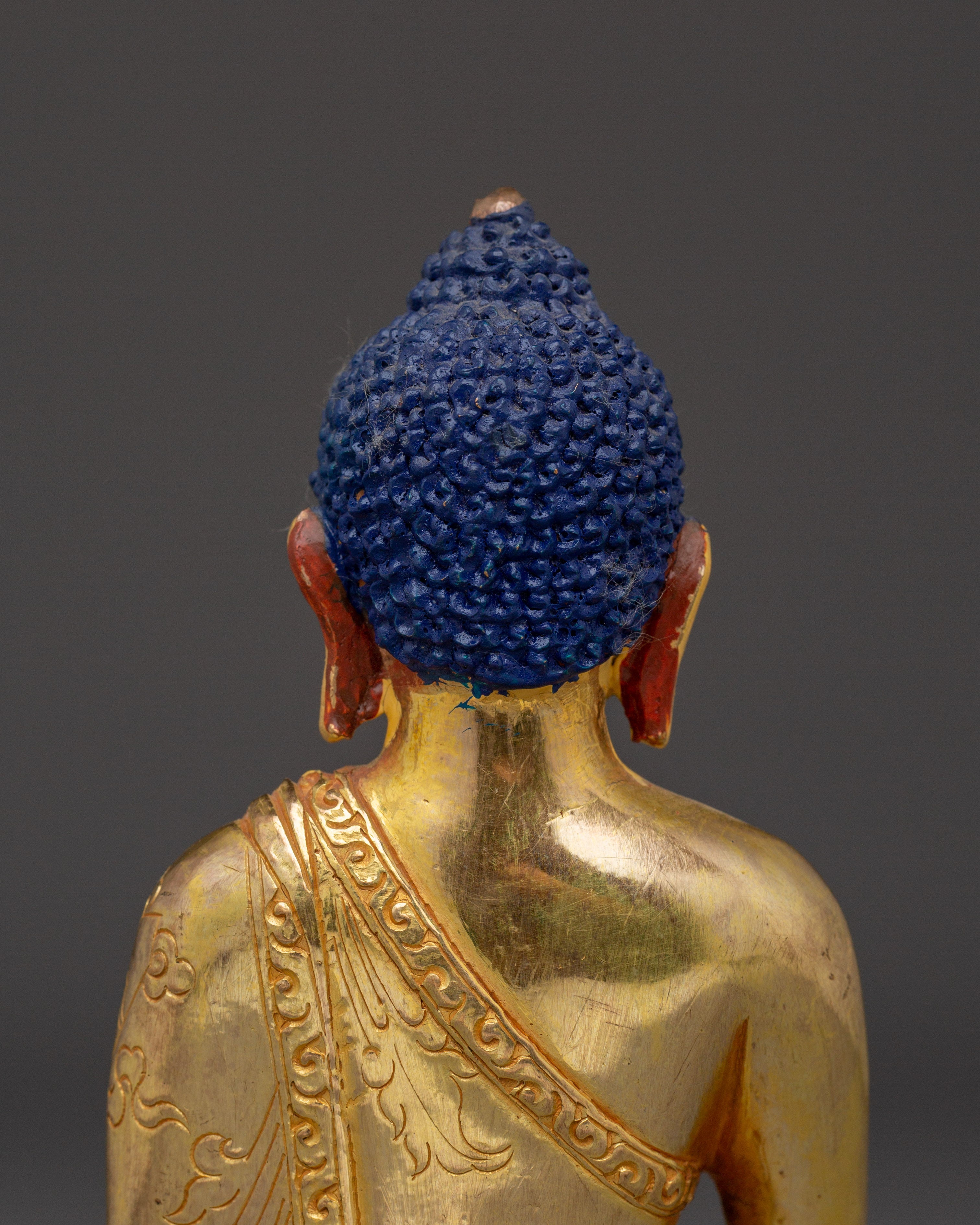 Shakyamuni Buddha Art in Copper | Sacred Buddha Sculpture for Meditation