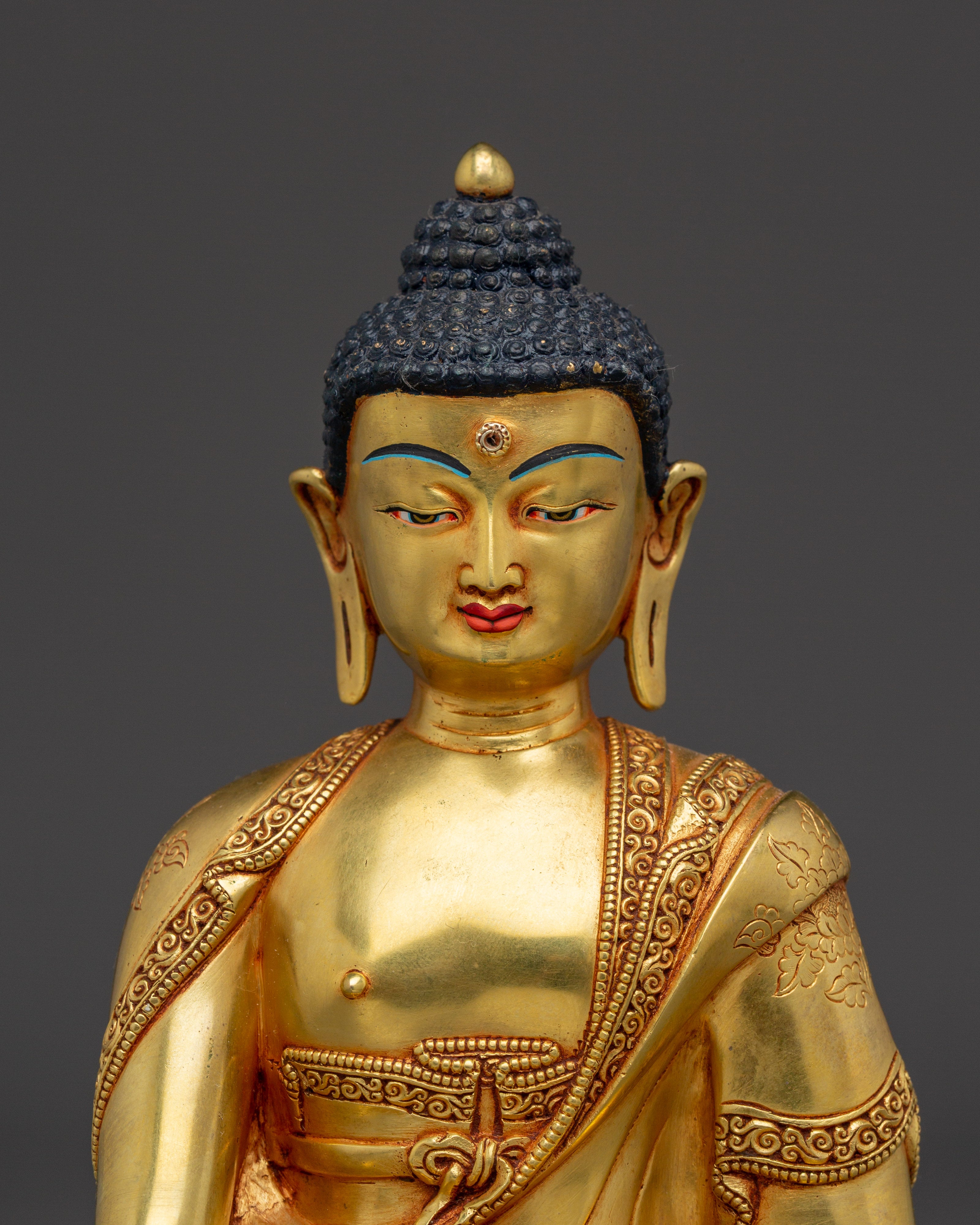 Serene Tibetan Shakyamuni Buddha Art | Enlightenment Symbol Gautama Buddha