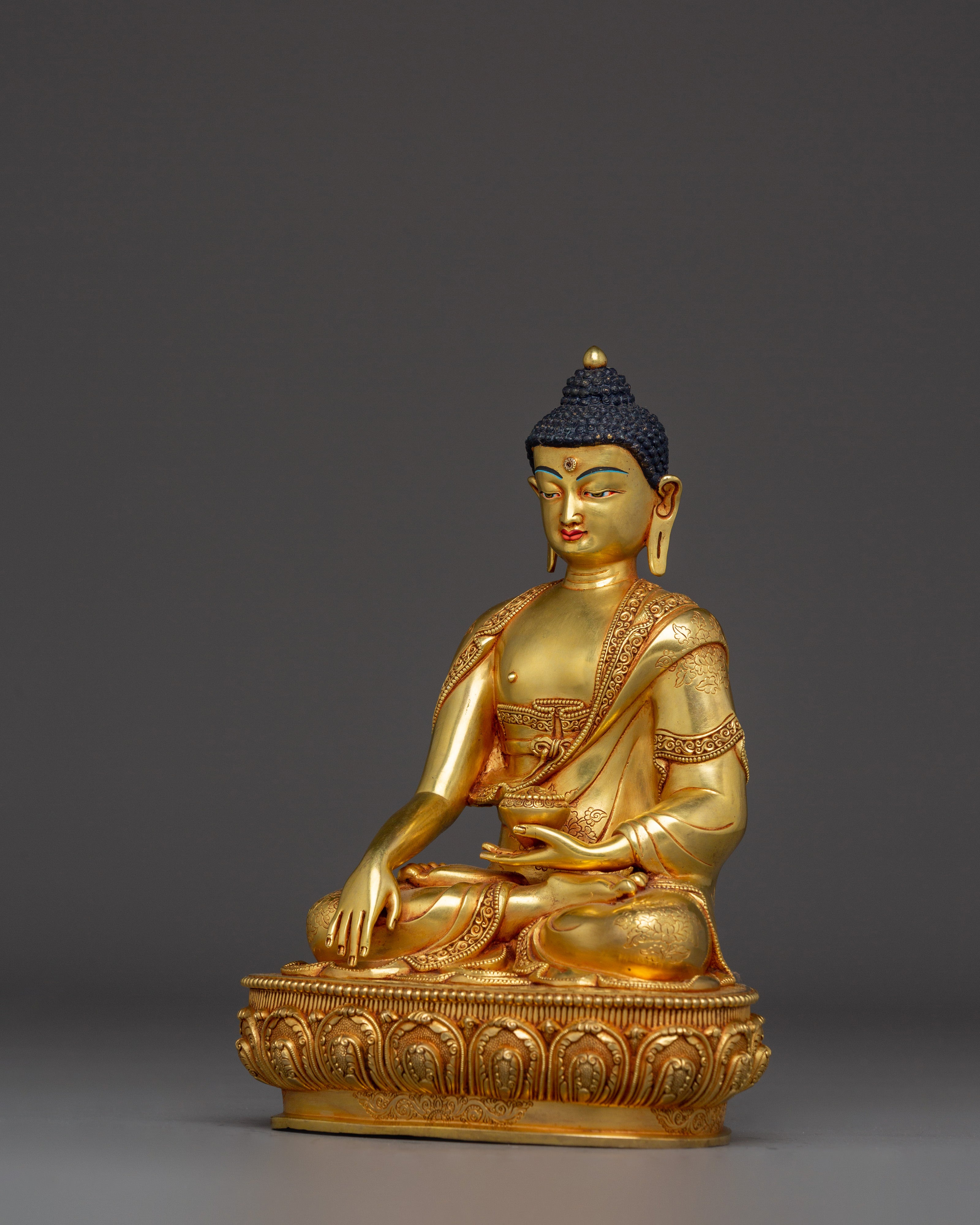 Serene Tibetan Shakyamuni Buddha Art | Enlightenment Symbol Gautama Buddha