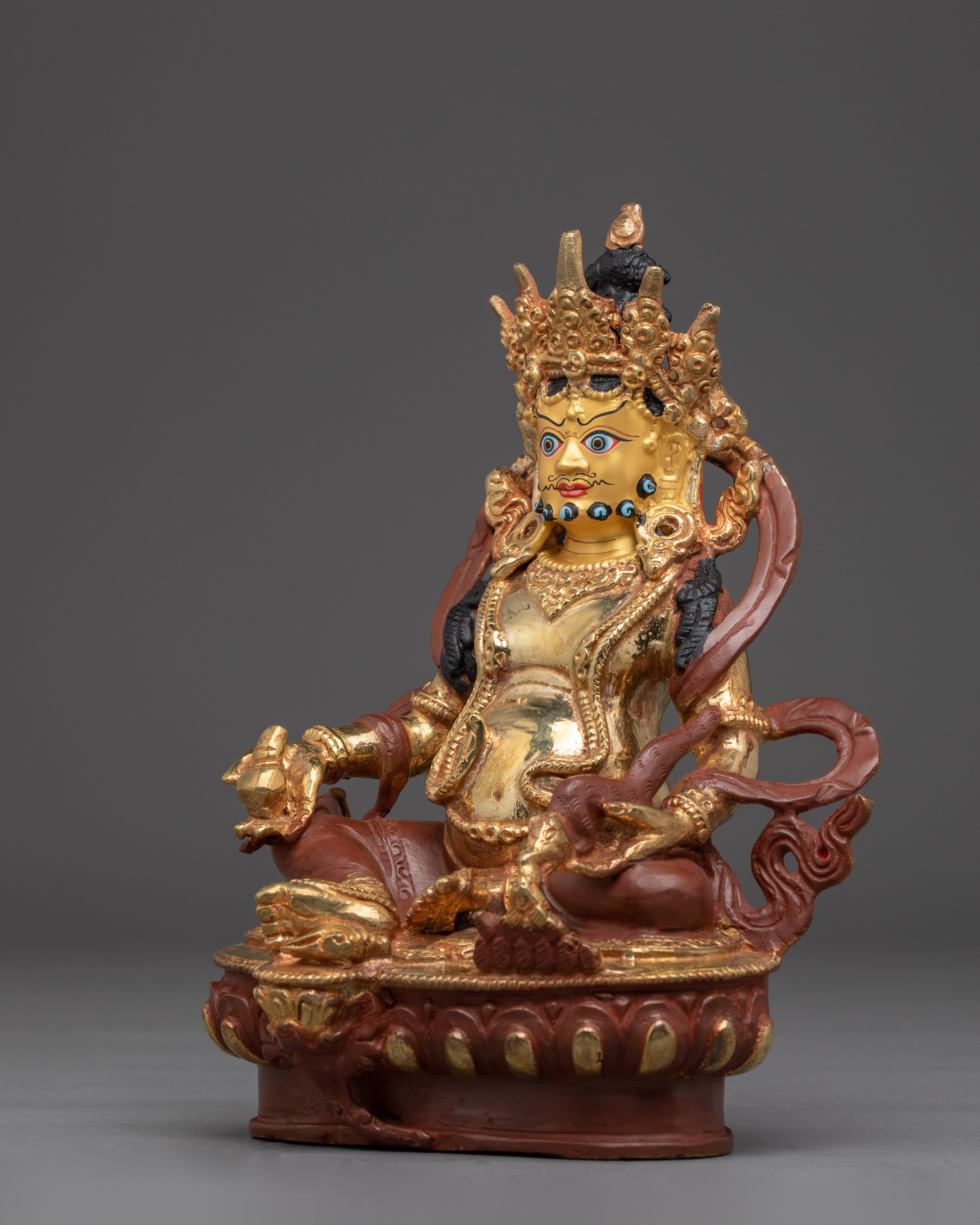 Tibetan Ritual Statue of Dzambhala | Prosperity Altar Deity
