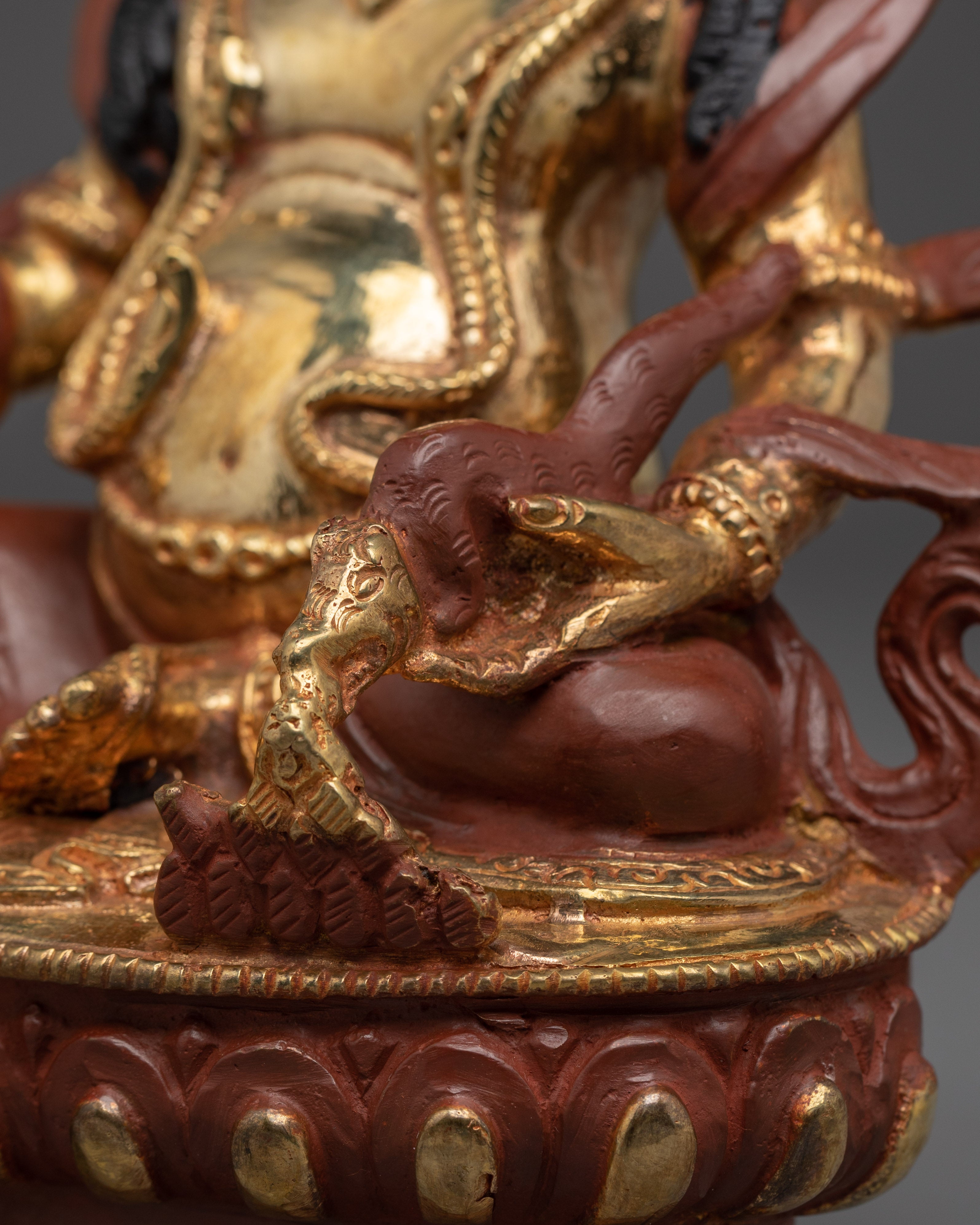 Tibetan Ritual Statue of Dzambhala | Prosperity Altar Deity