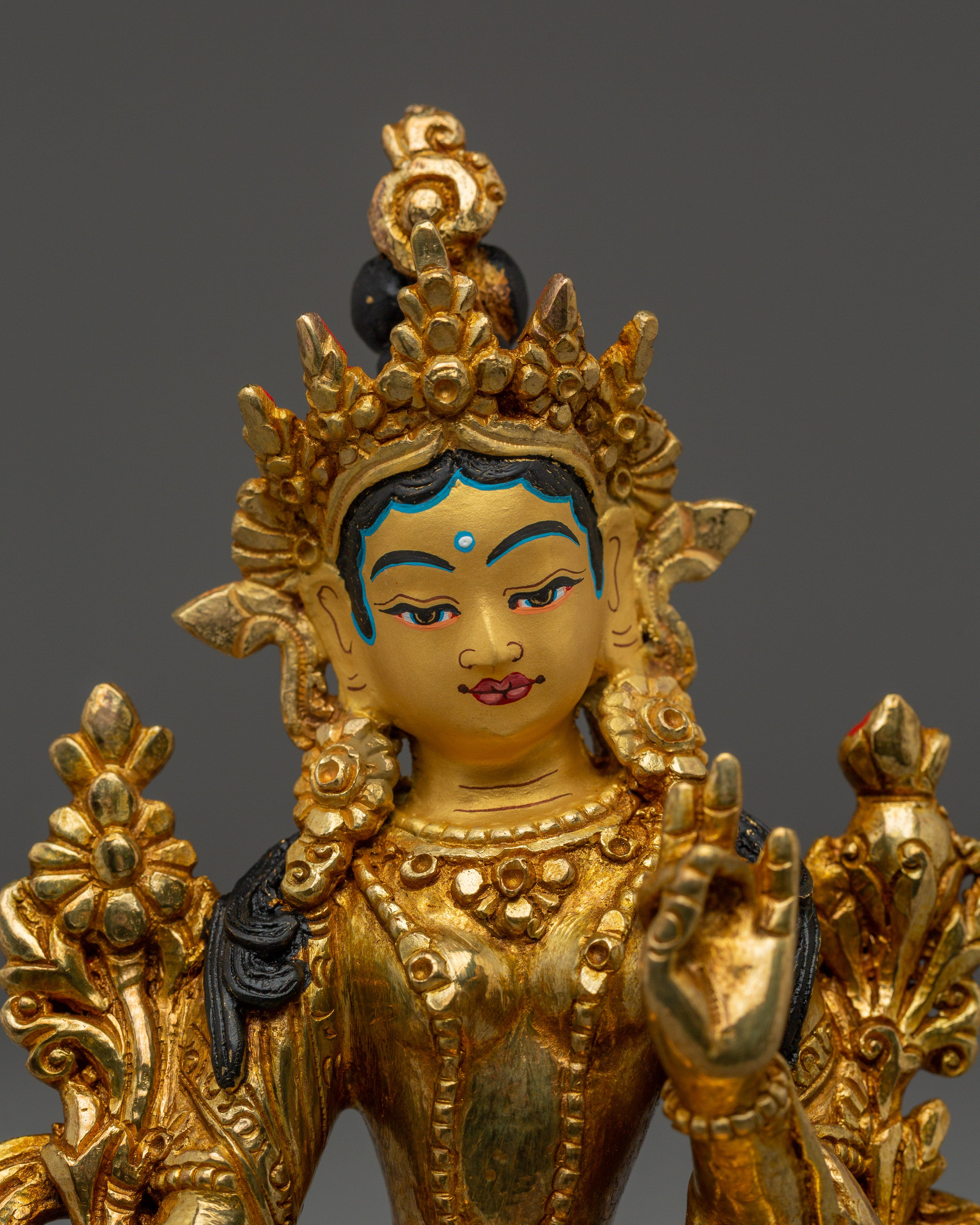 Bodhisattva Green Tara Copper Statue | Mother of All Buddhas